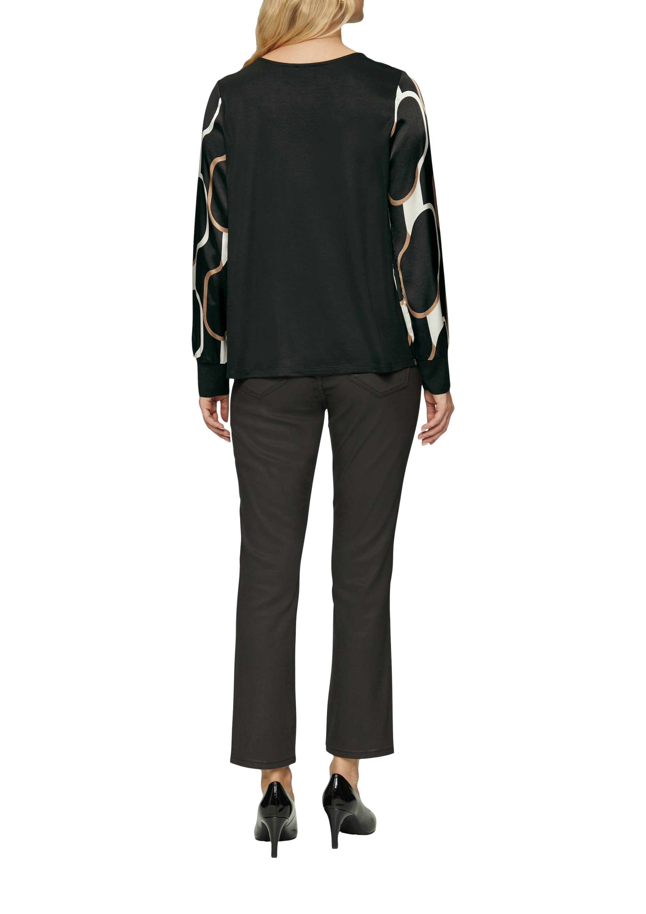 s.Oliver BLACK LABEL Langarmshirt, mit grafischem Muster