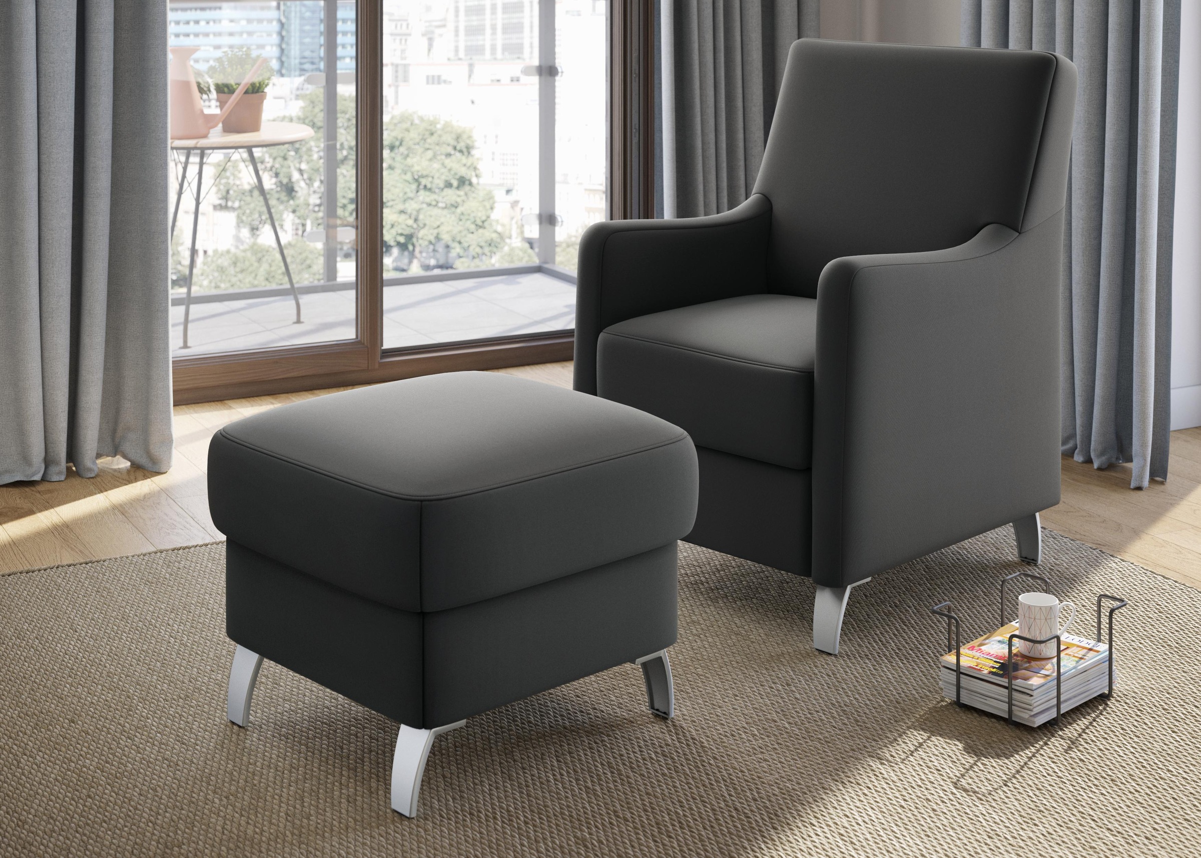 sit&more Sessel »Palmera, B: 70 cm«, mit Federkern