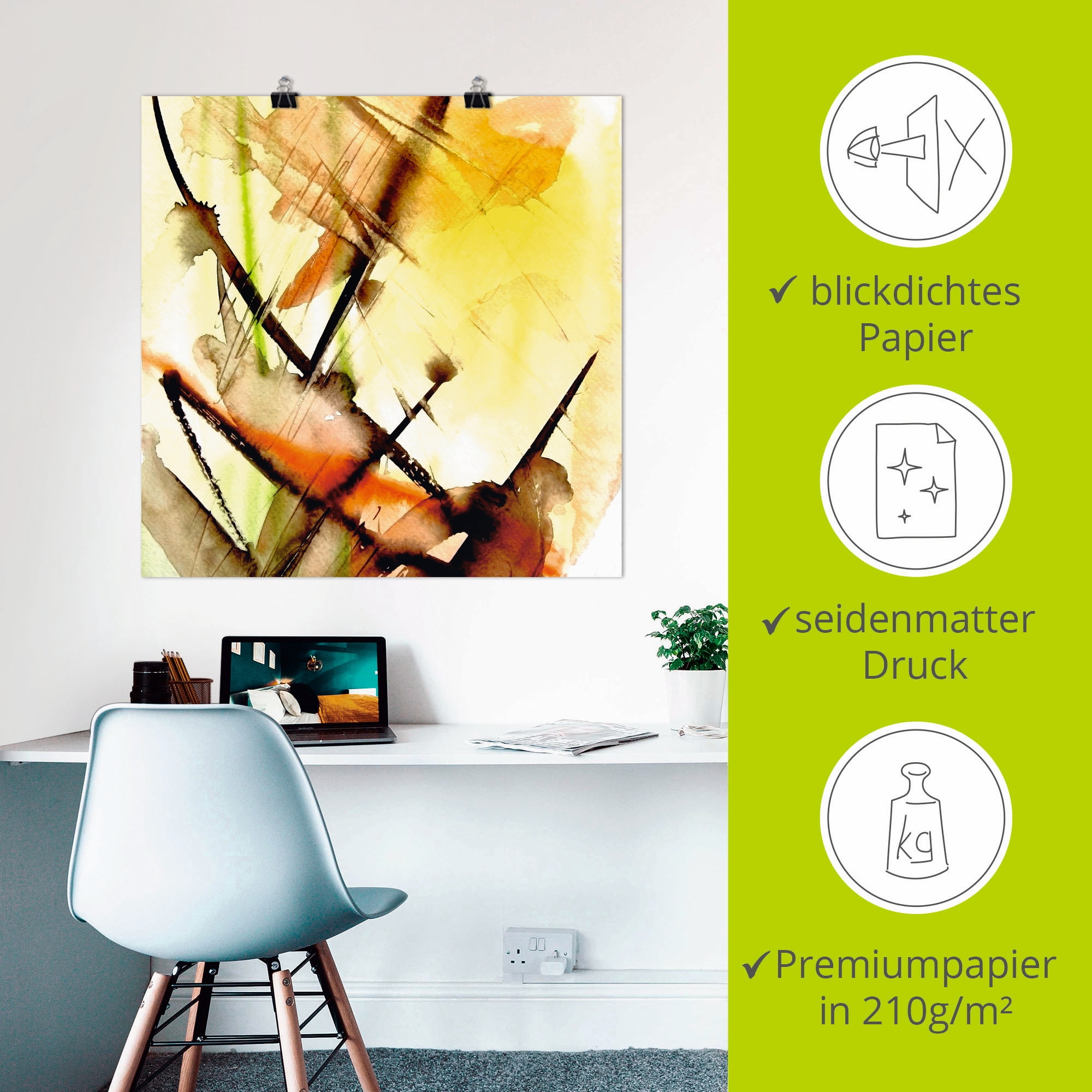 Artland Wandbild »Lichtklang«, Gegenstandslos, (1 St.), als Leinwandbild, Poster, Wandaufkleber in verschied. Größen