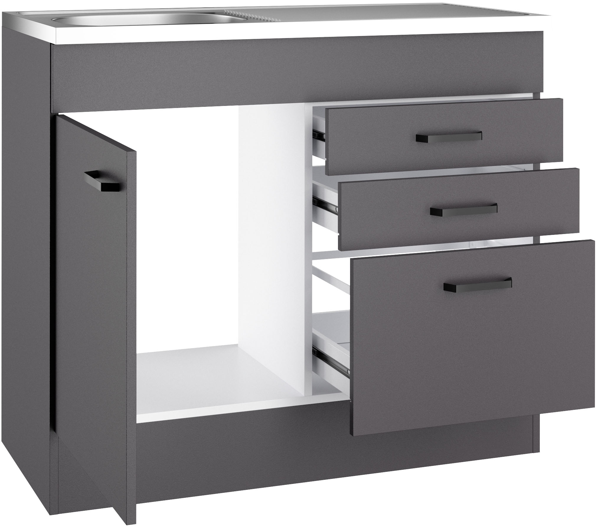 OPTIFIT Spülenschrank »OPTImulti« Breite 100 cm, Tiefe 50 cm, mit Spülenauflage