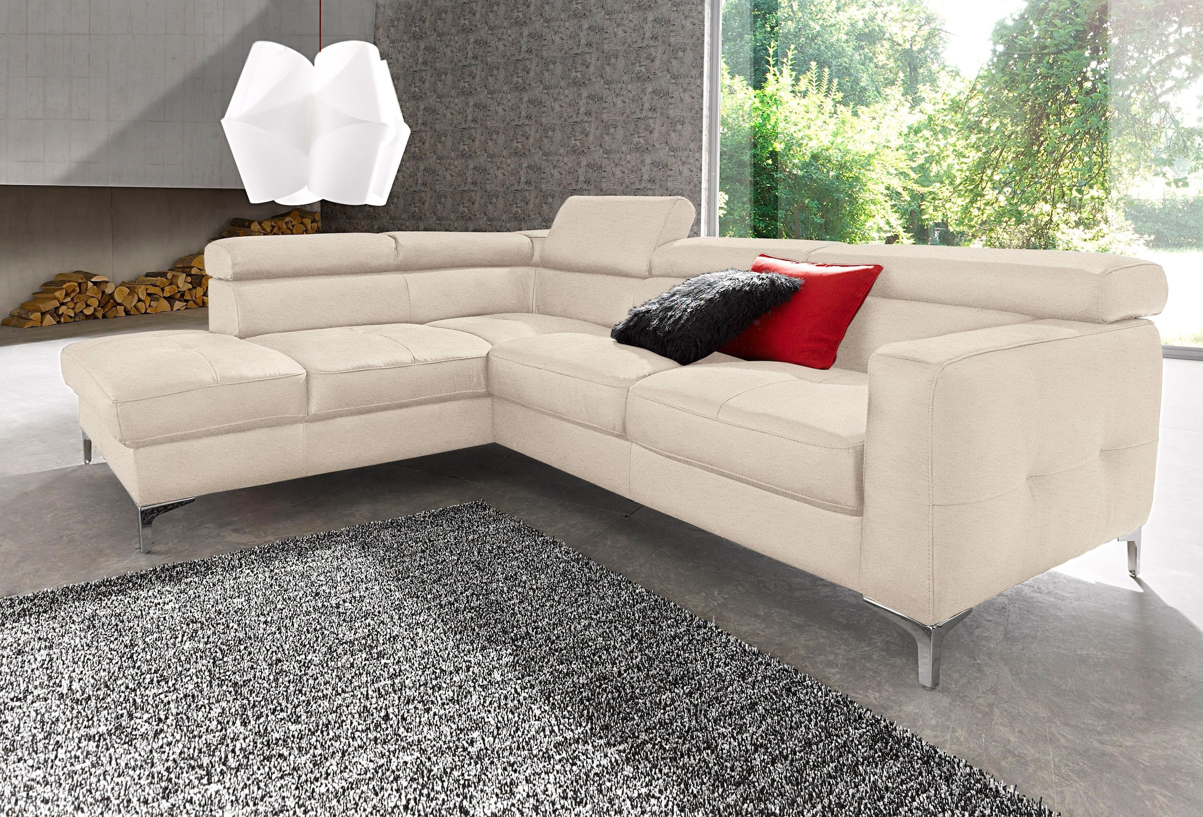 COTTA Polstergarnitur »Sammy L-Form«, (Set), Set bestehend aus: Ecksofa mit günstig online kaufen