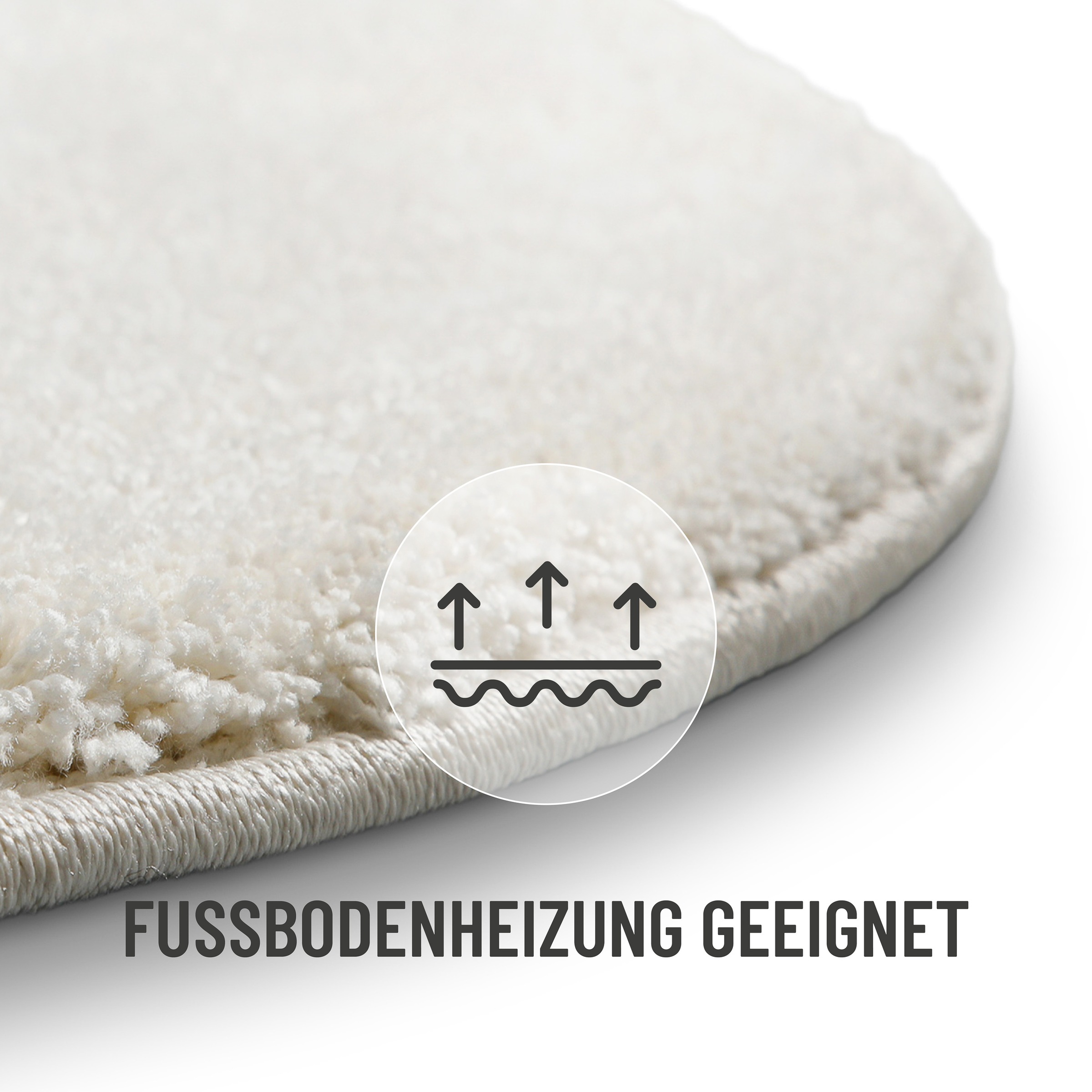 Wecon home Basics Teppich »Nova«, rund, 25 mm Höhe, Kurzflor Teppich, gewebt, Läufer, robust, Wohnzimmer, Schlafzimmer