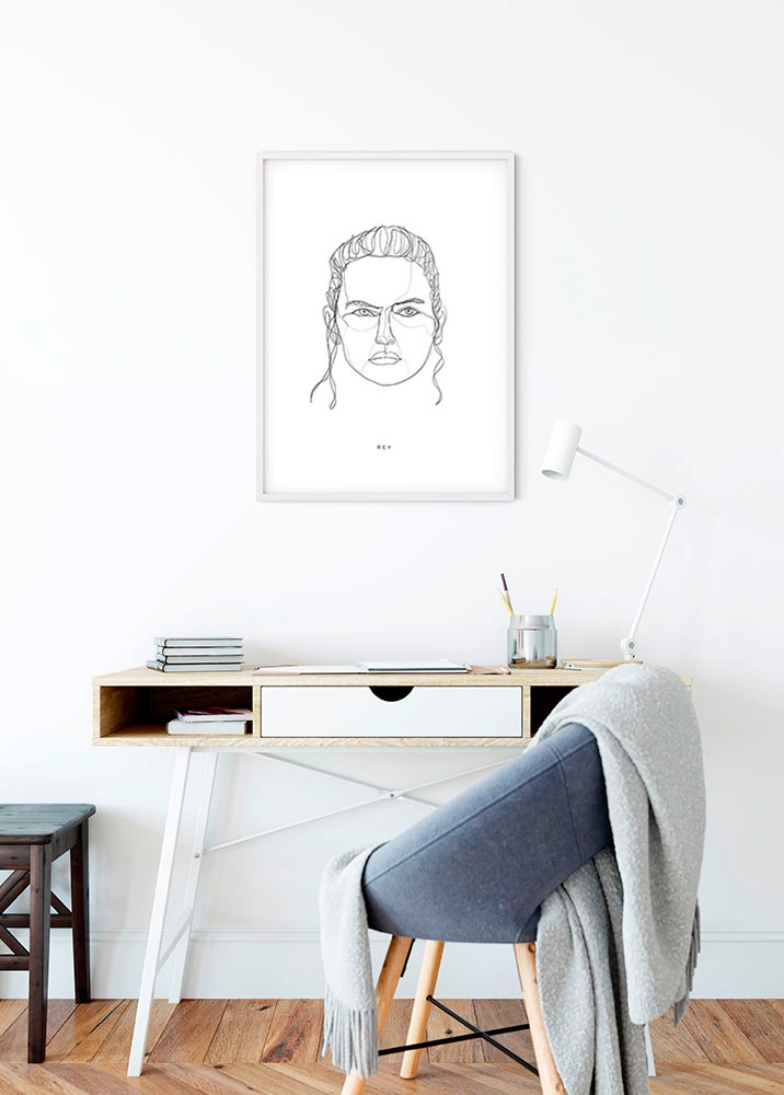 Komar Bild "Star Wars Classic Force Faces Rey", Star Wars, (1 St.), Wandbil günstig online kaufen