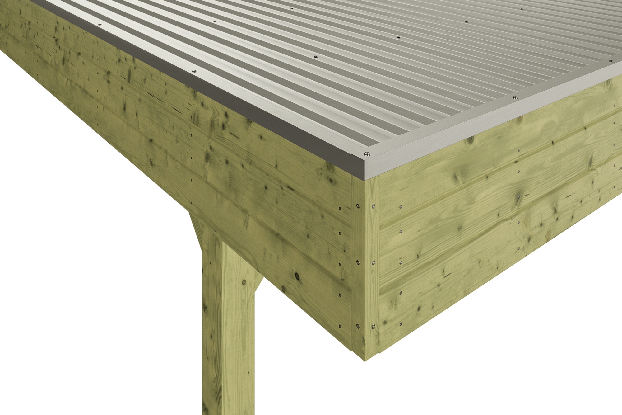 Skanholz Doppelcarport »Friesland Set 14«, Holz, 514 cm, Grün