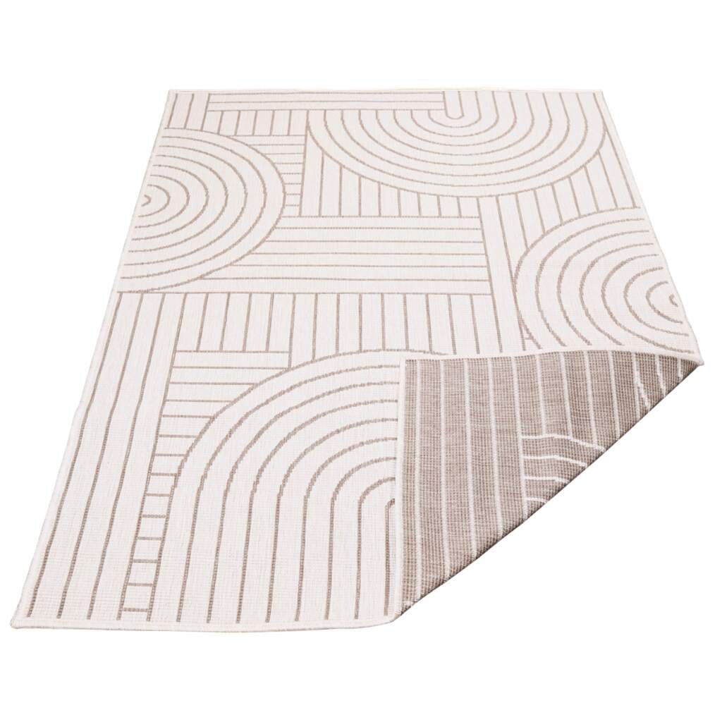 Carpet City Outdoorteppich »DUO RUG 5842«, rechteckig, 5 mm Höhe, Wendeteppich Wetterfest In- & Outdoor, Balkon, Terrasse, Wohnzimmer