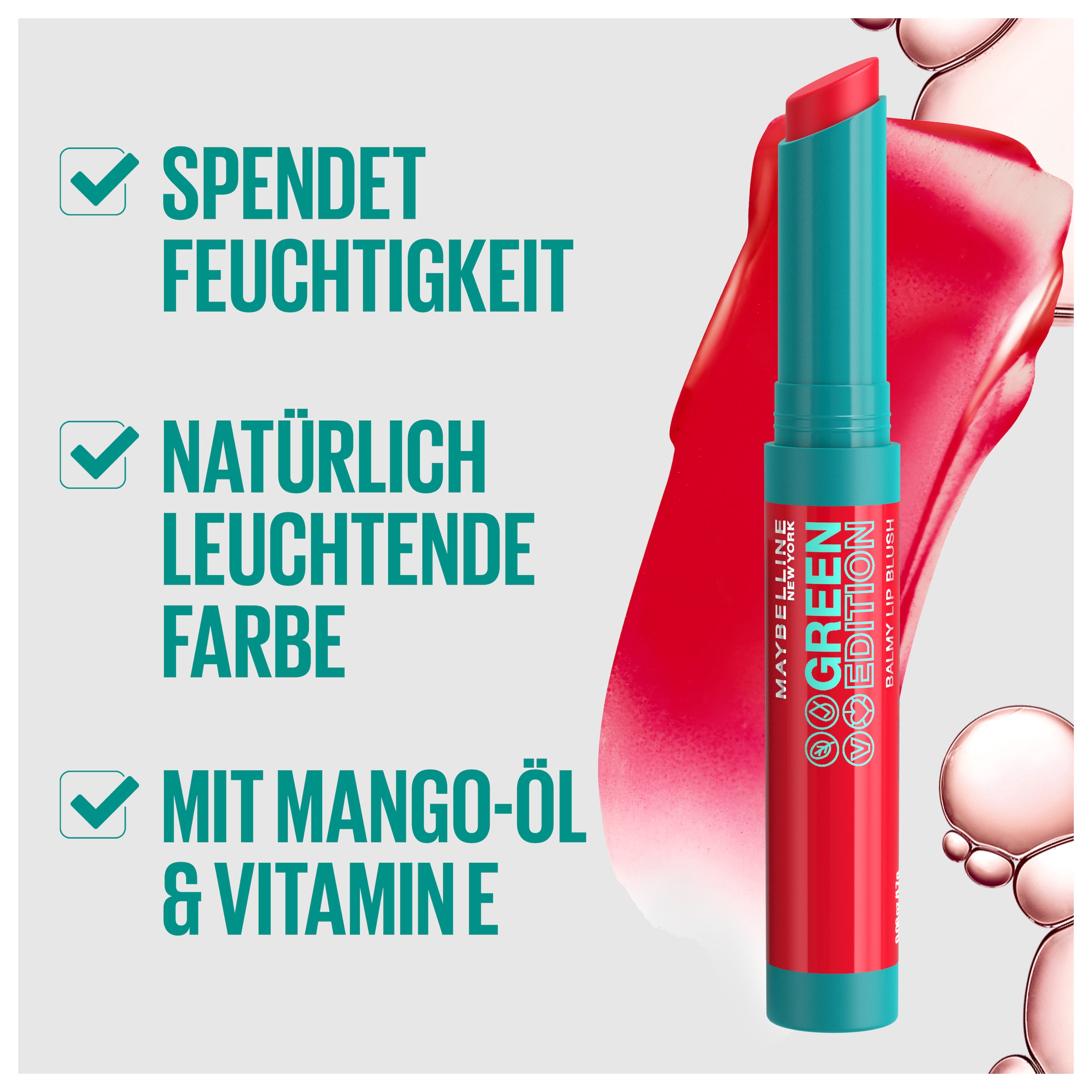 MAYBELLINE NEW YORK Lippenstift »Green Edition Balmy Lip Blush«, mit natürlichen Inhaltstoffen