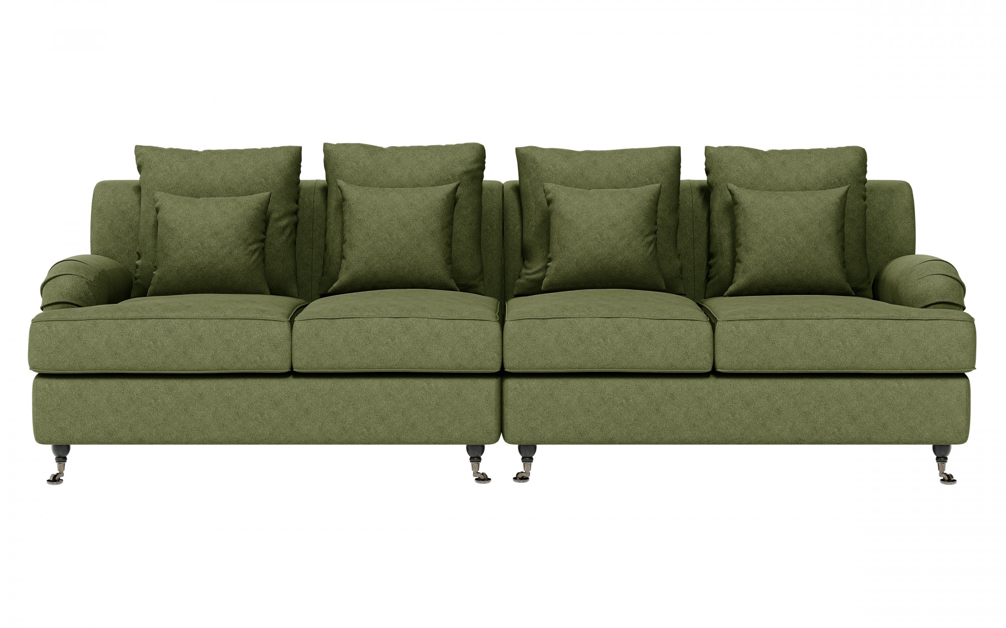 Guido Maria Kretschmer Home&Living Big-Sofa »NORIN«, zwei Fußarten: vorne - Rollen, hinten - Holzfüße