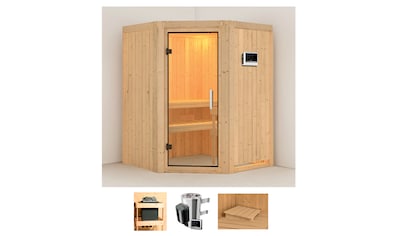 Karibu Sauna »Nanna«, (Set), 3,6-kW-Plug & Play Ofen mit externer Steuerung kaufen