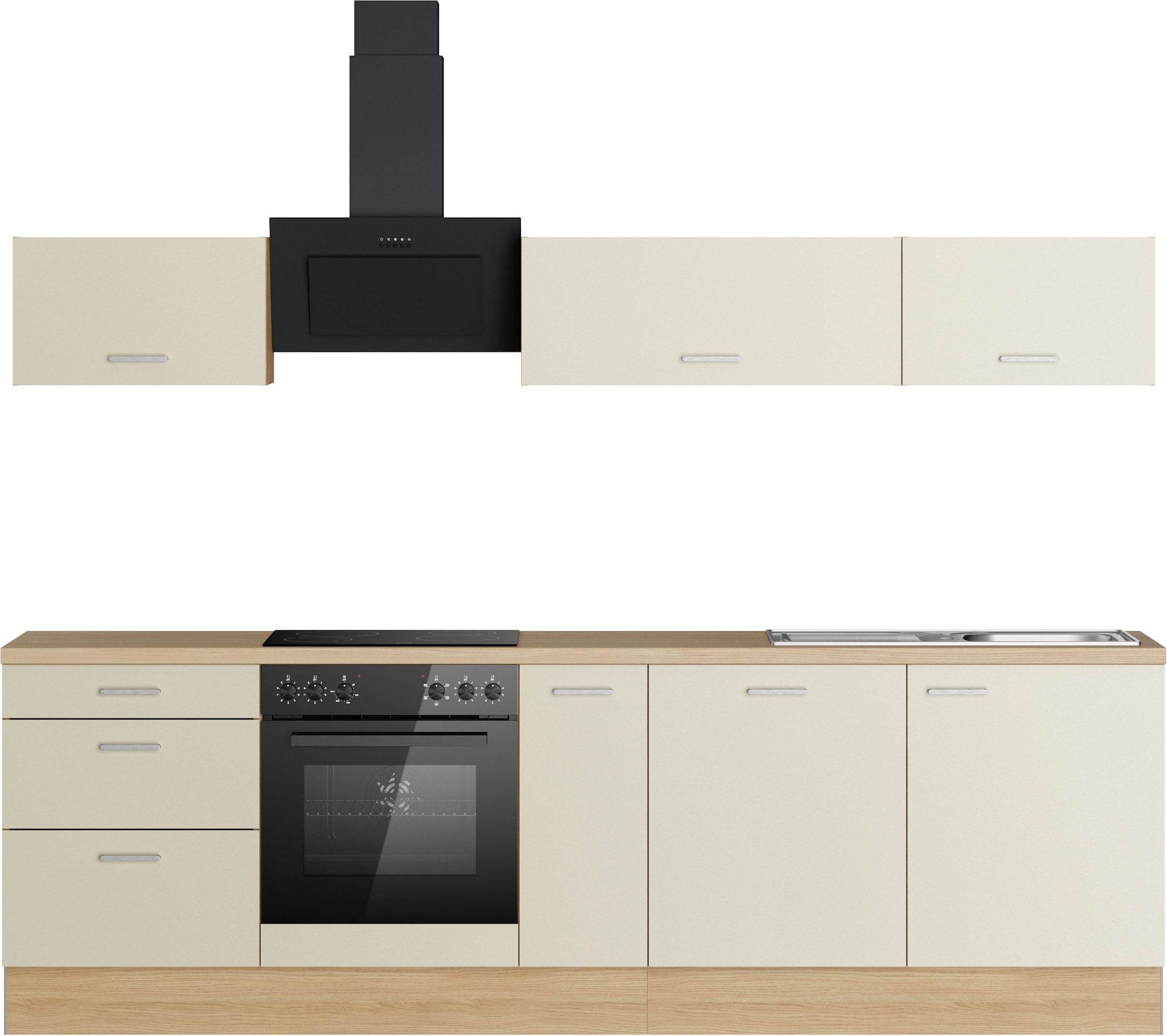 KOCHSTATION Küchenzeile »KS-Sion« Breite 270 cm, schnelle Montage mit OPTIsnap, wahlweise mit E-Geräten