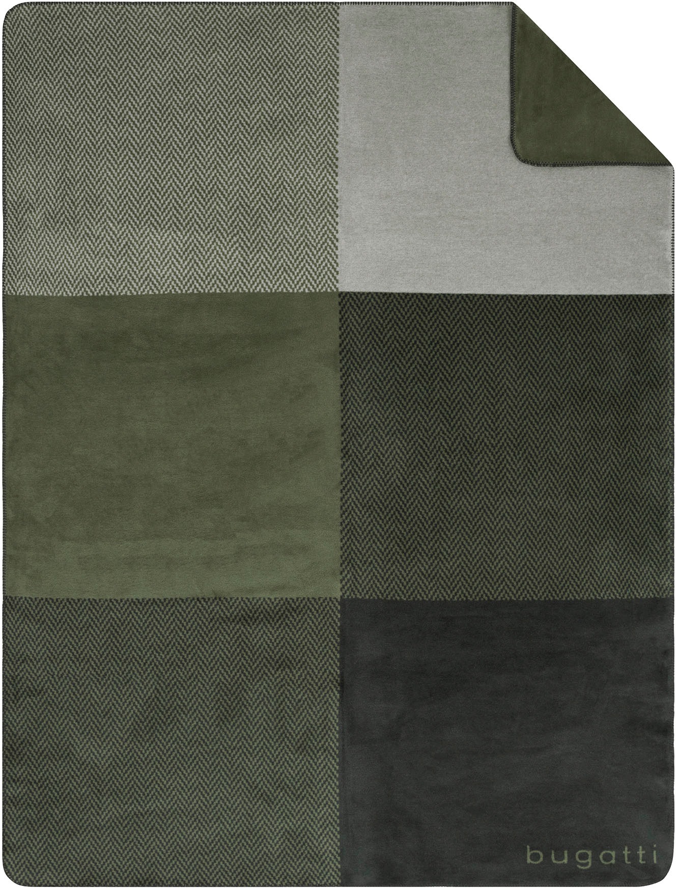 bugatti Wohndecke »Wohndecke bugatti«, mit modernem Patchwork-Design günstig online kaufen