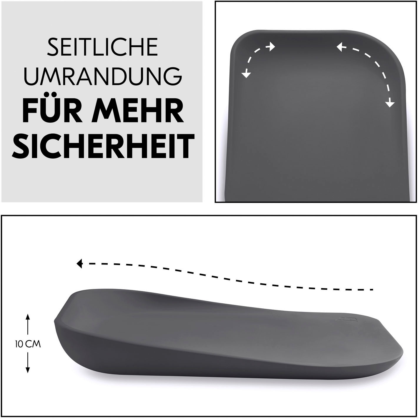 Hauck Wickelauflage »Change N Clean, anthracite«