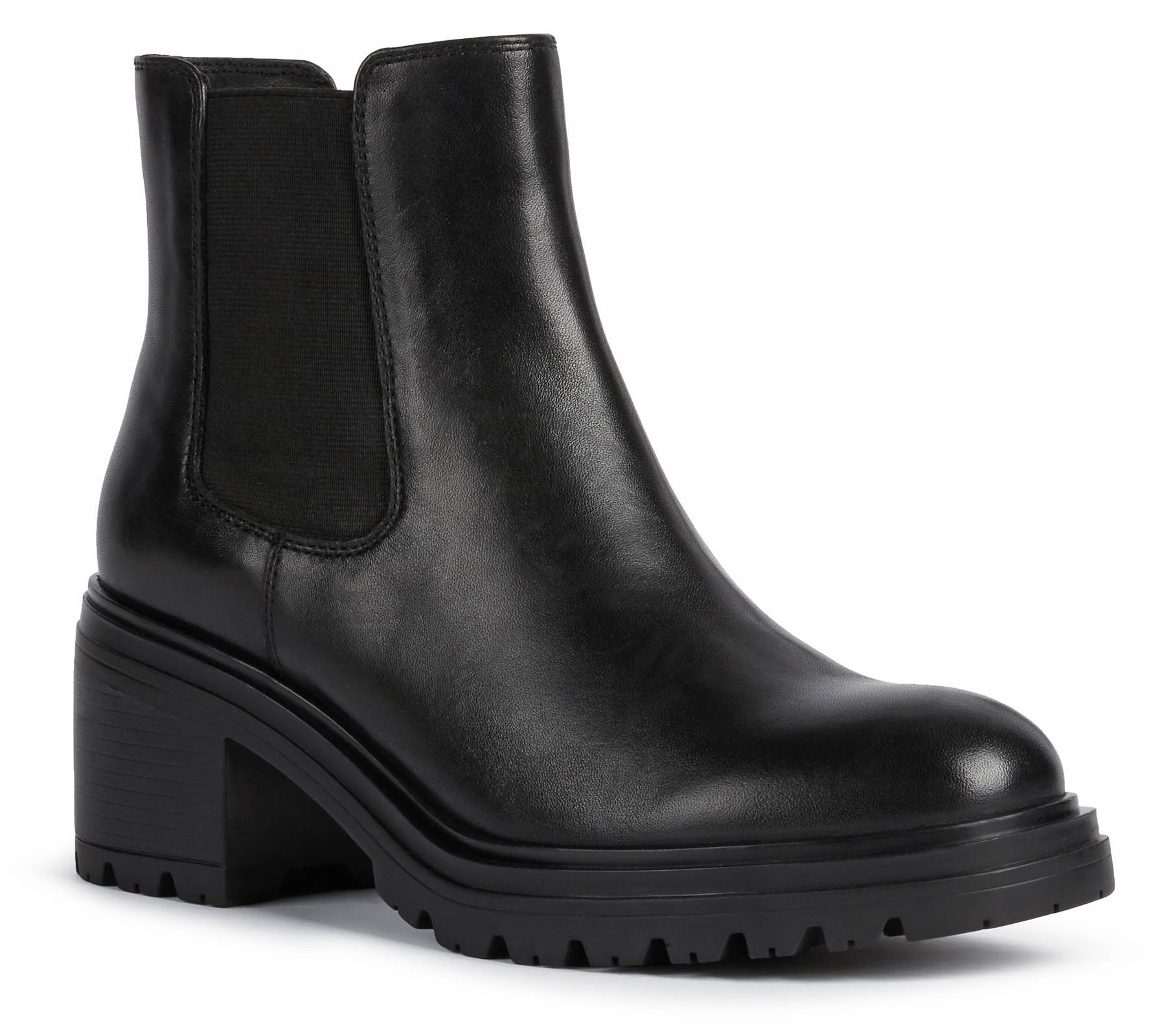 GEOX Chelseaboots »D DAMIANA«, Blockabsatz, Stiefelette, zum Schlupfen schwarz 40 40 Chelseaboots mit Laufsohle aus Synthetik