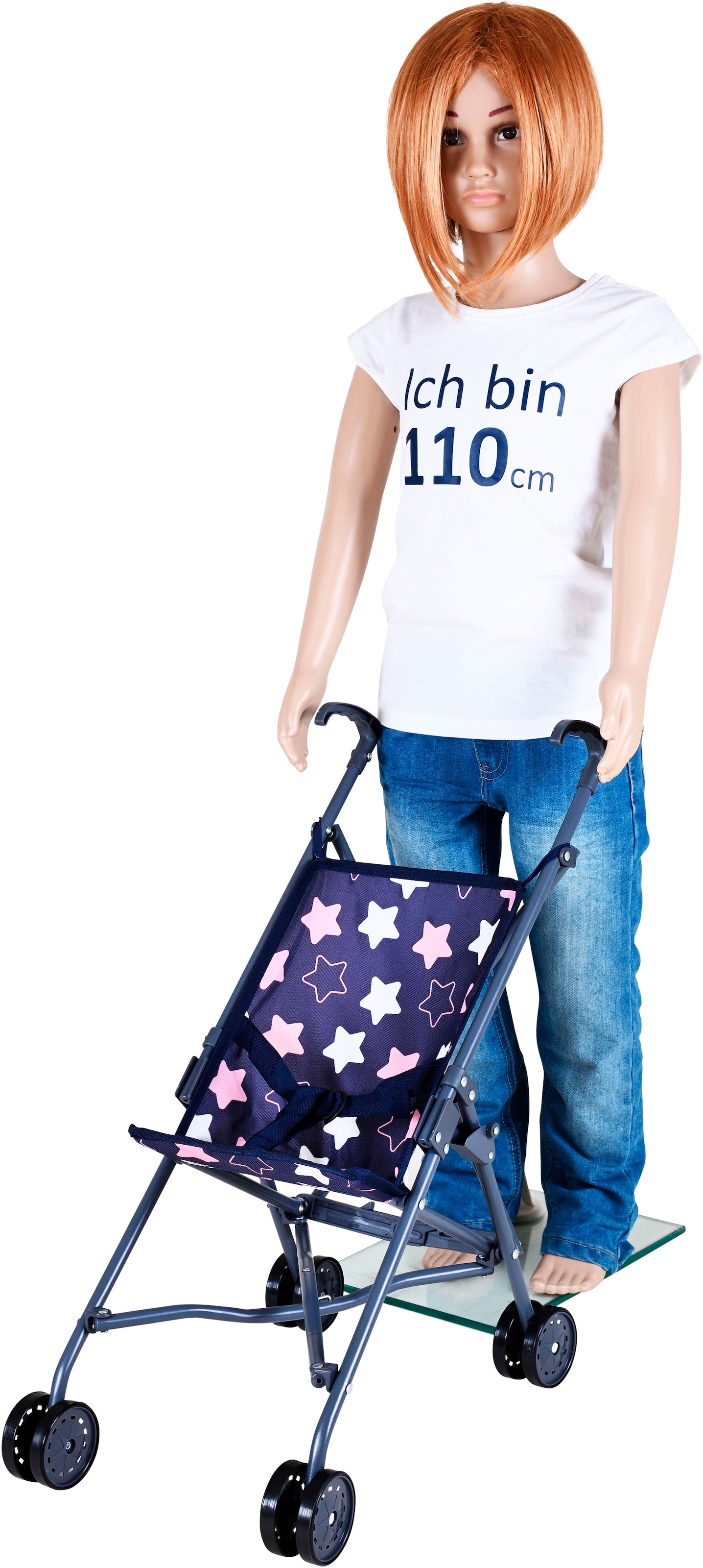 Knorrtoys® Puppenbuggy »Sim - star blue pink«