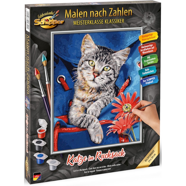 Schipper Malen nach Zahlen »Meisterklasse Klassiker - Katze im Rucksack«,  Made in Germany online bestellen