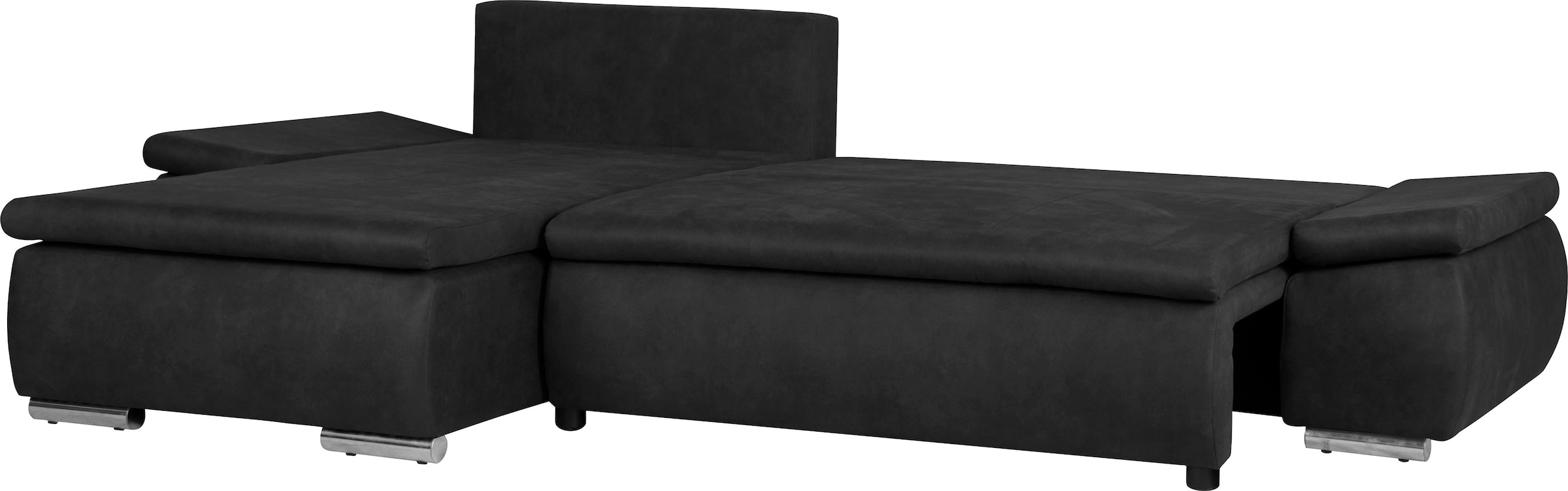 Home affaire Ecksofa »Acra L-Form«, mit Bettfunktion und Bettkasten, in Mattenoptik