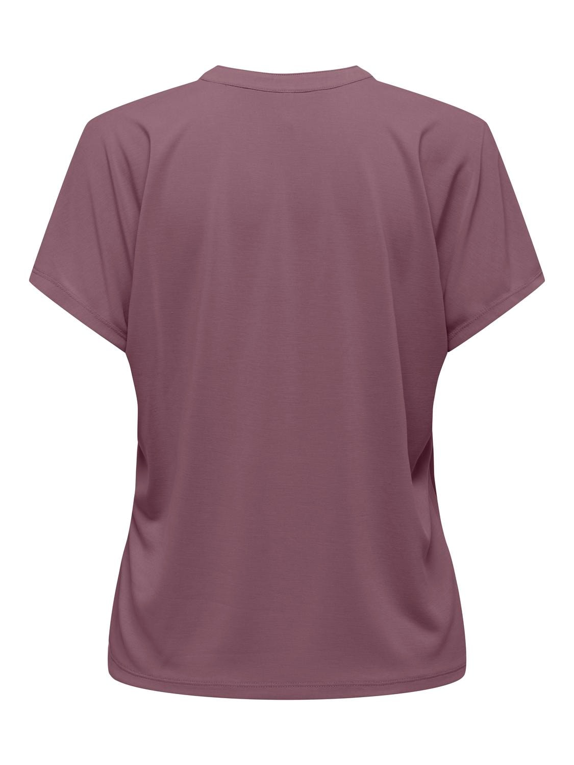 ONLY Kurzarmshirt »ONLFREE LIFE S/S SPLIT TOP JRS« Materialmix, regular fit