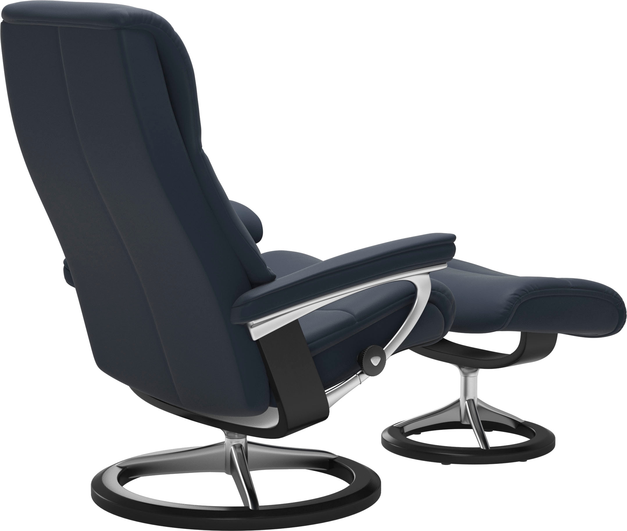 Stressless® Relaxsessel »View« Set, Relaxsessel mit Hocker,  mit Signature Base, Größe M,Gestell Schwarz