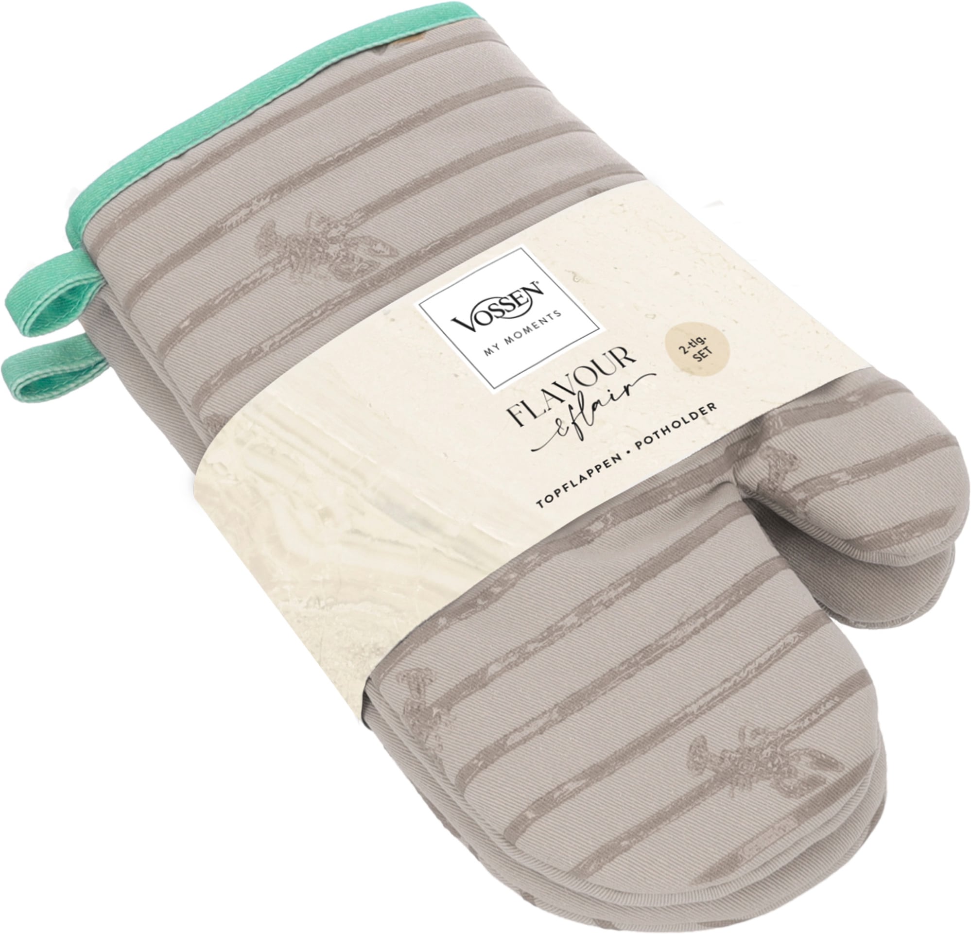 Vossen Topfhandschuhe »Scandi Cook« mit Silikonbeschichtung im Lobster-Design, Hitzebeständig bis 250°