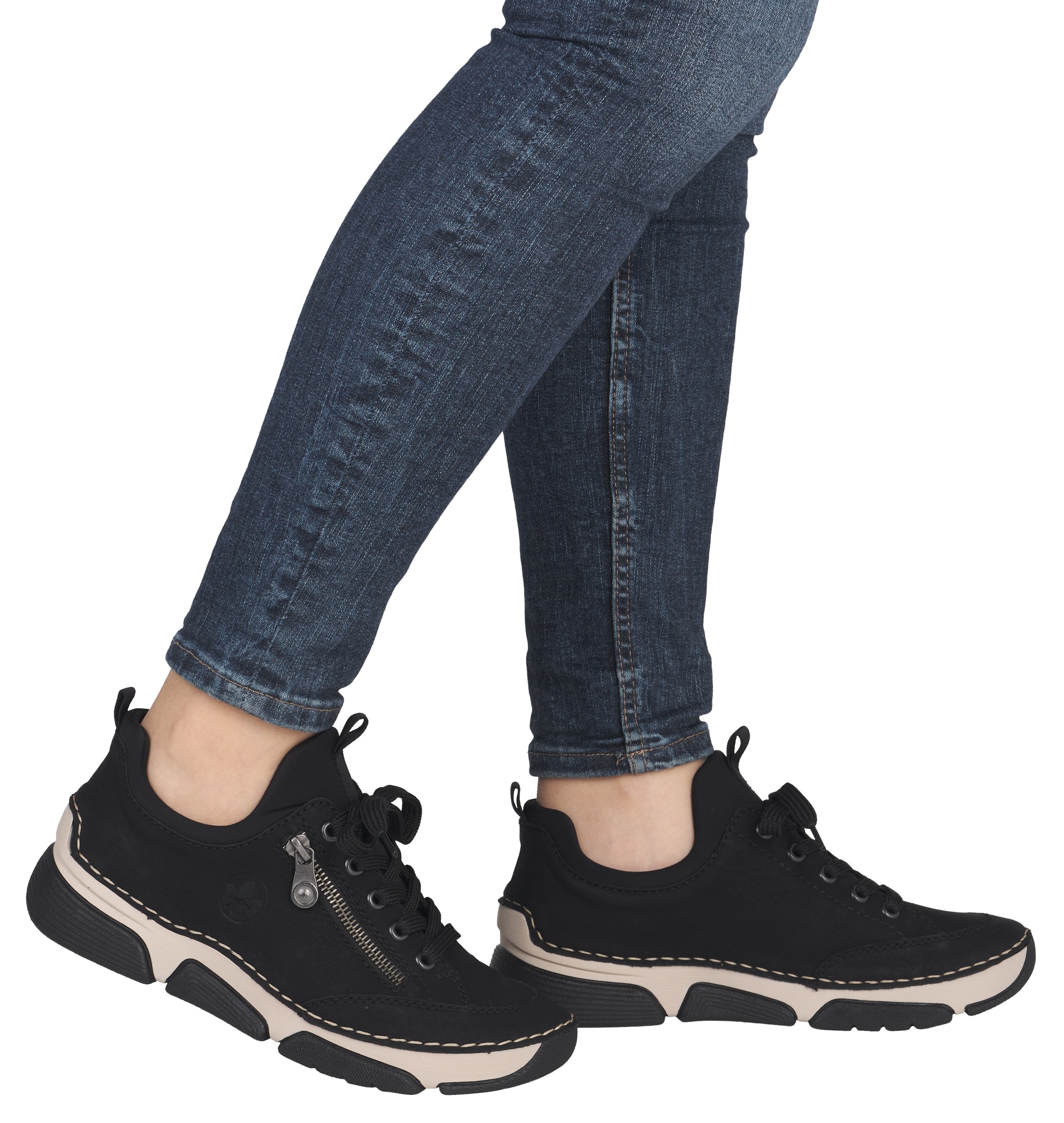 Rieker Slip-On Sneaker, Schlupfschuh, Halbschuh, Freizeitschuh mit weicher Innensohle