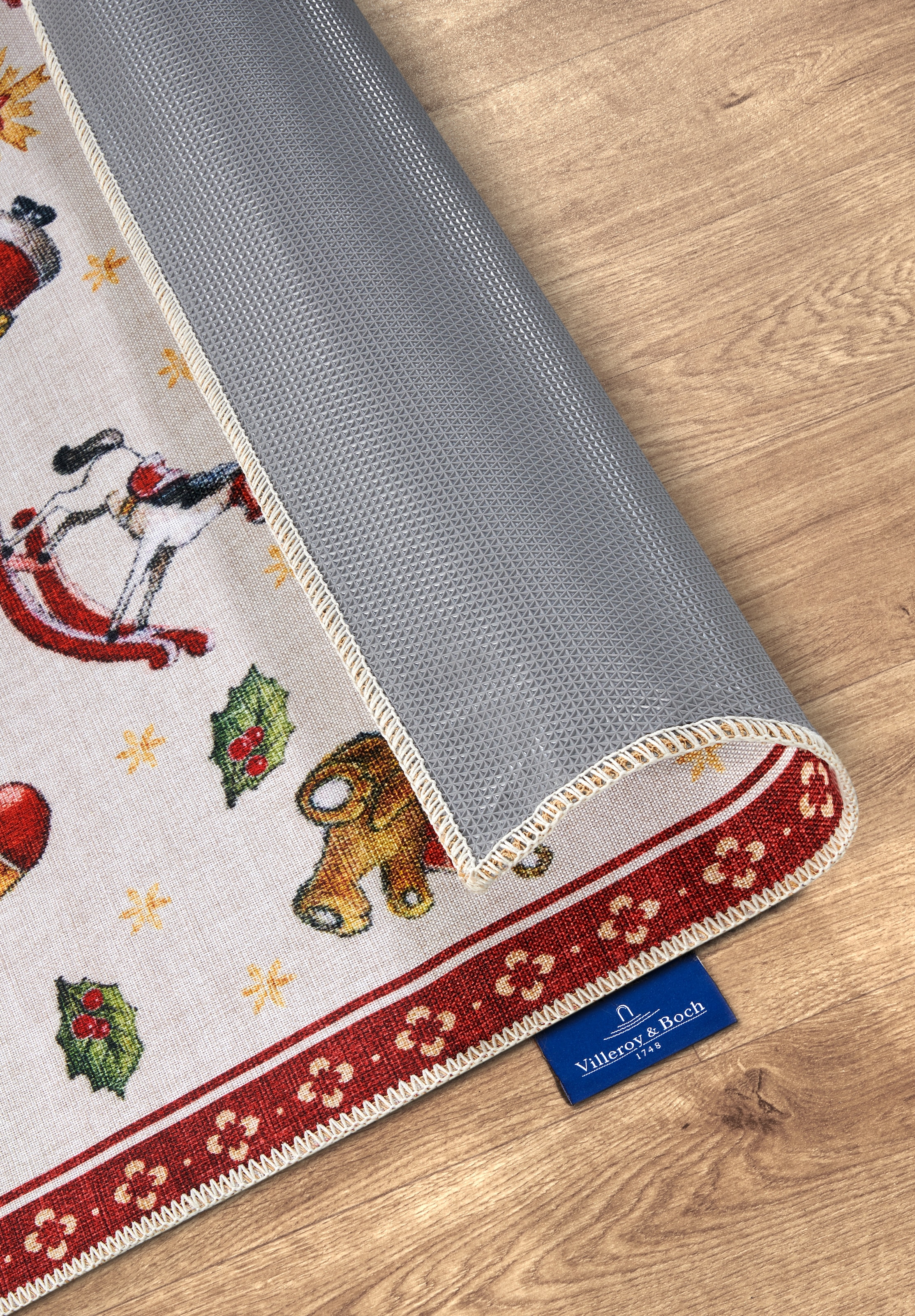 Villeroy & Boch Teppich »Nostalgic Toy's Delight, eckig, rund und Läufer«, rechteckig, 3 mm Höhe, Weihnachten, Wohnzimmer, Flur, Geschenk, Toys Delight, Dekoration