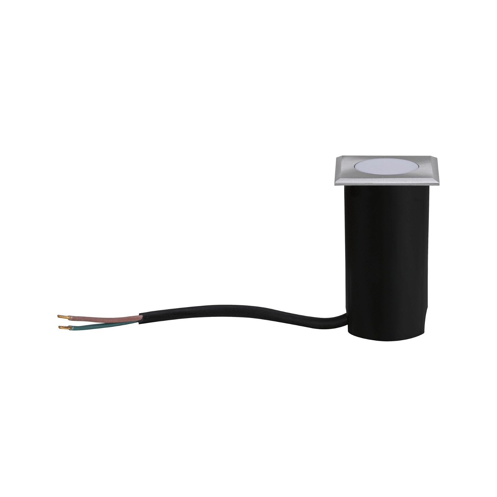 Paulmann LED Einbauleuchte »House eckig 50x50mm 3000K 2W 60lm 230V Edelstahl gebürstet, Kunststoff«, 1 flammig, Bodeneinbauleuchte Warmweiß IP67