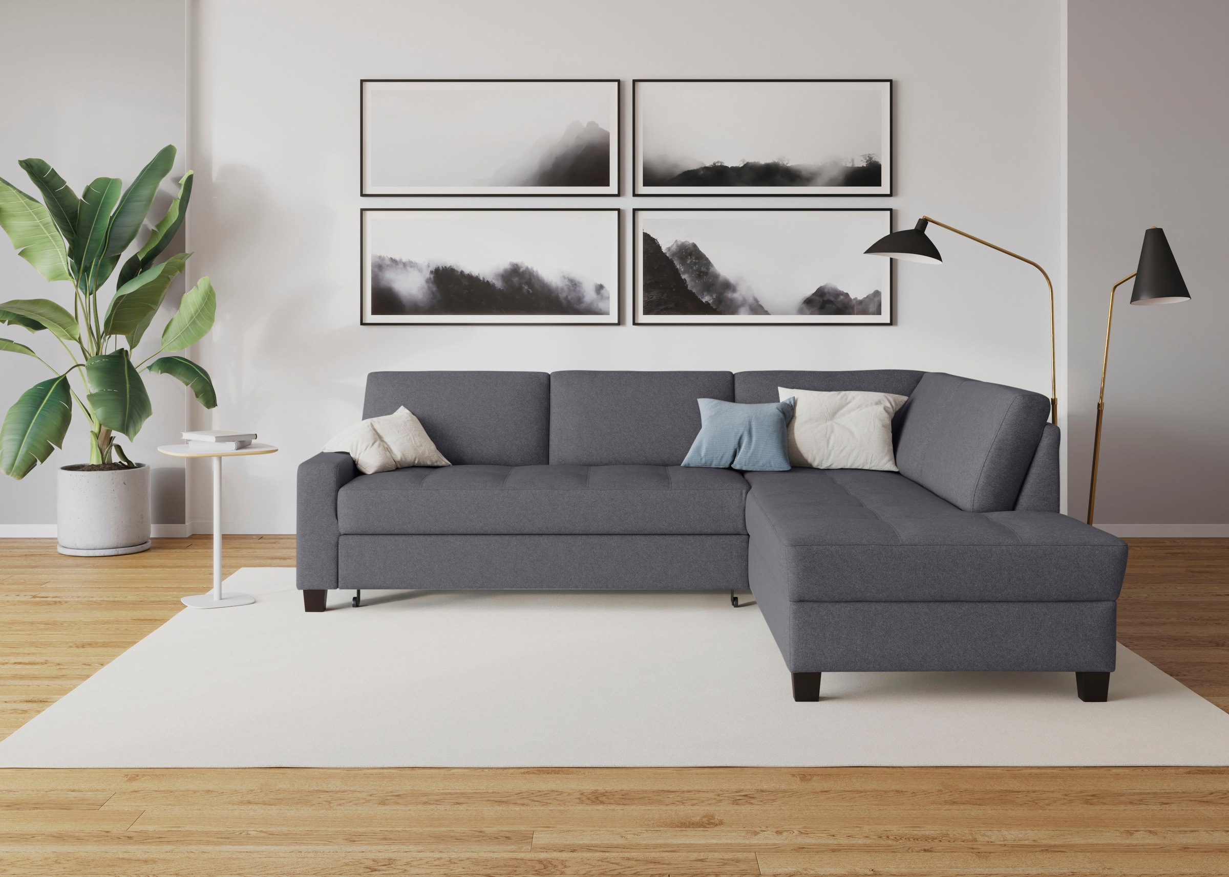 DOMO collection Ecksofa »Florentina zeitlos und elegant, Sitznähte als Desi günstig online kaufen
