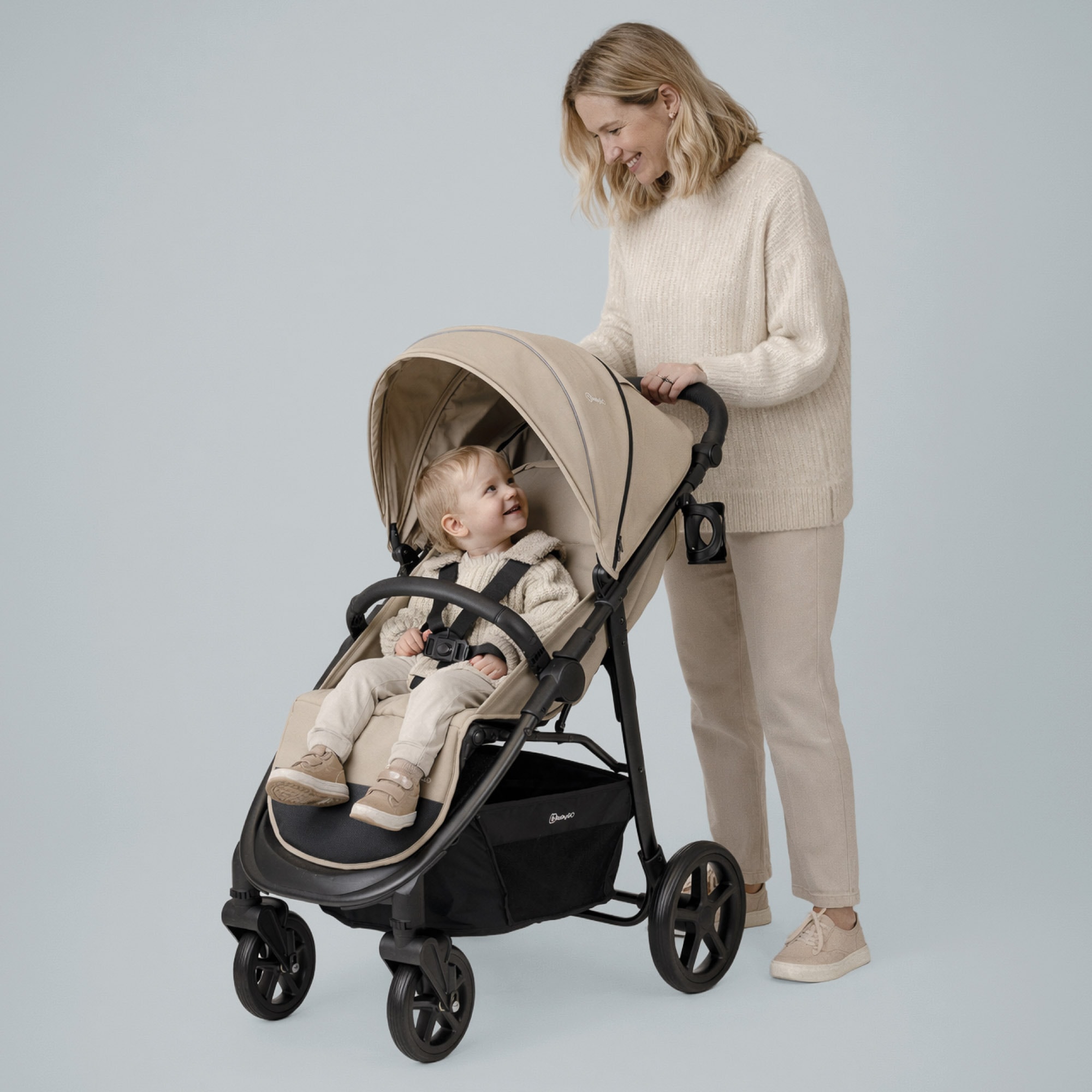BabyGo Kombi-Kinderwagen »Evolution« 22 kg mit Babywanne, Babyschale, Wickeltasche und Sportsitz