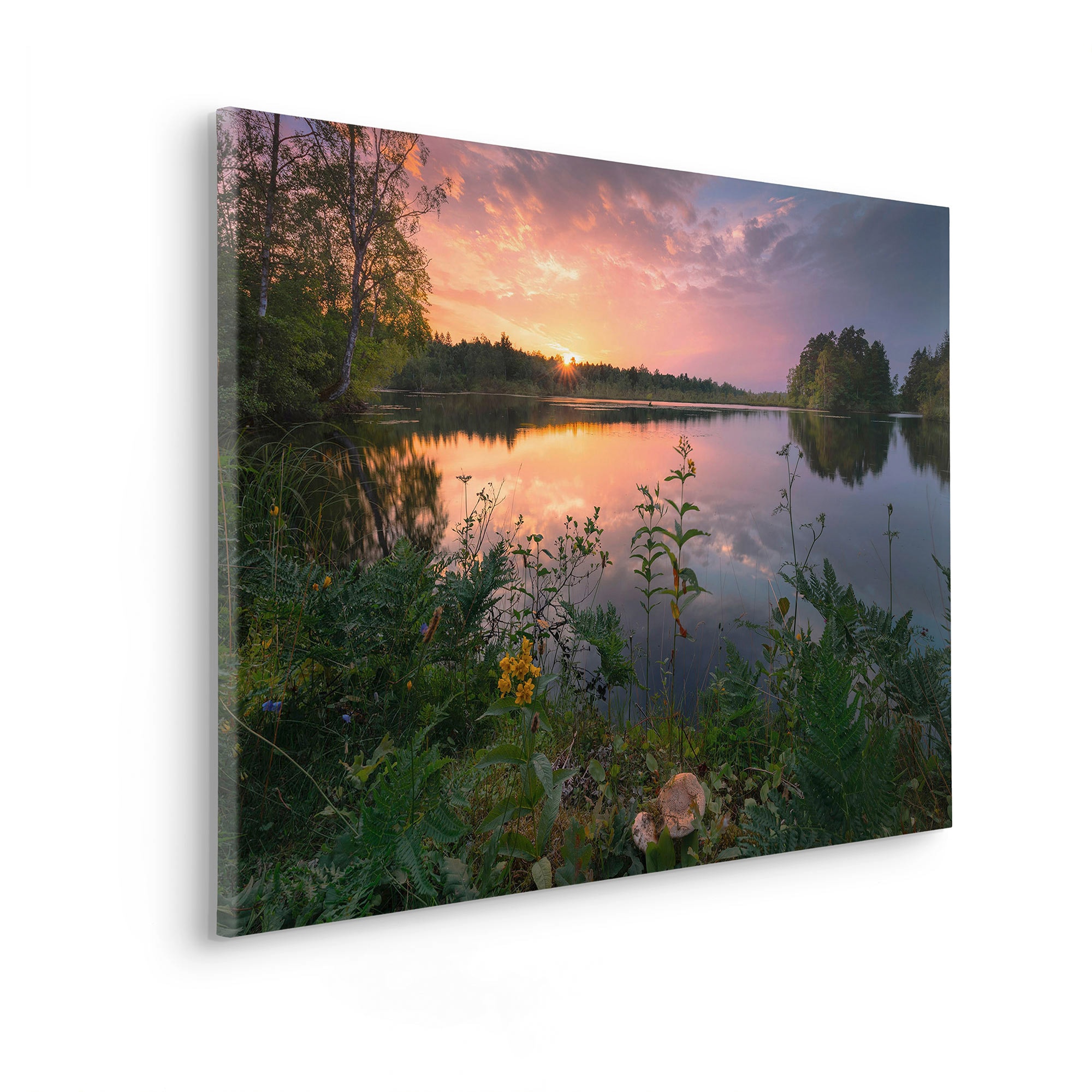 Komar Leinwandbild »Keilrahmenbild - Abends in Schweden - Größe 90 x 60 cm« günstig online kaufen