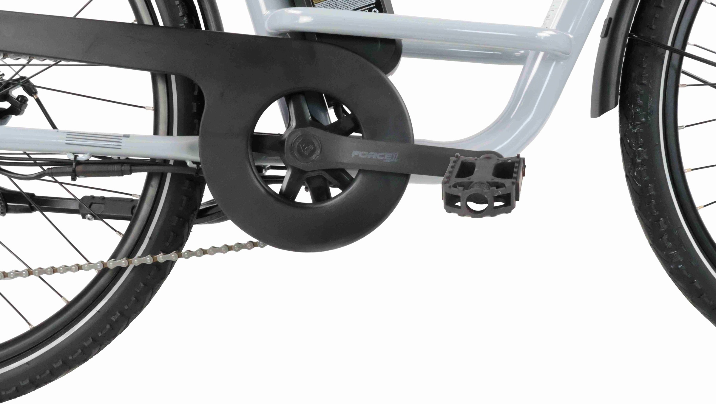 LLobe »City E-Bike 26" Town Compact, grau« 7 Gang Kettenschaltung Heckmotor 250 W