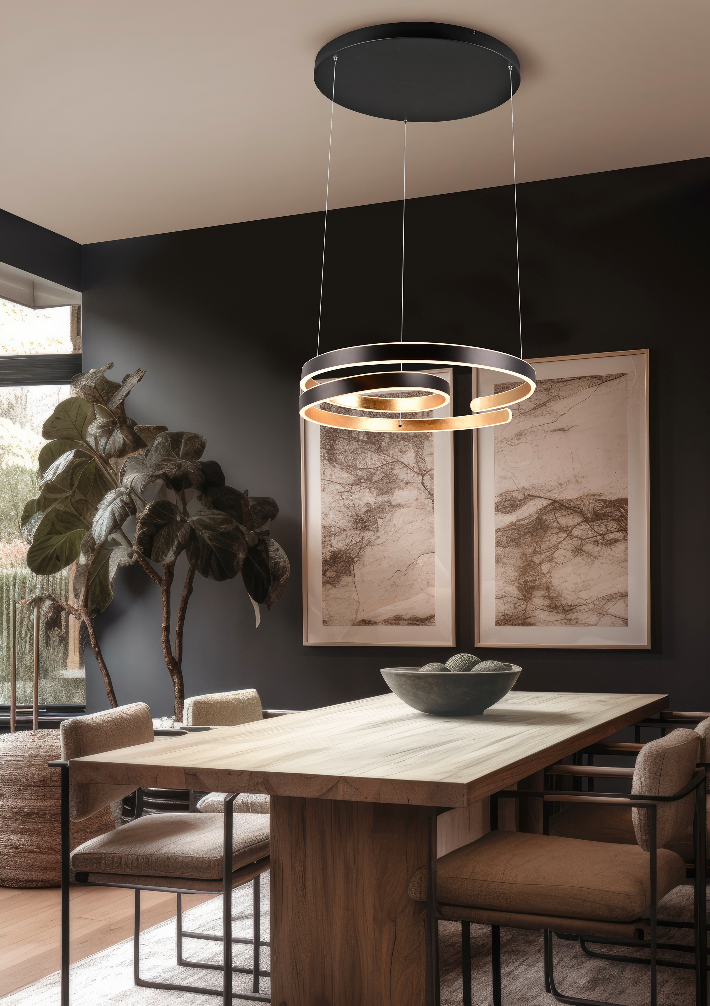 TRIO Leuchten LED Pendelleuchte »MARNIE, spiralförmige LED Hängelampe indir günstig online kaufen