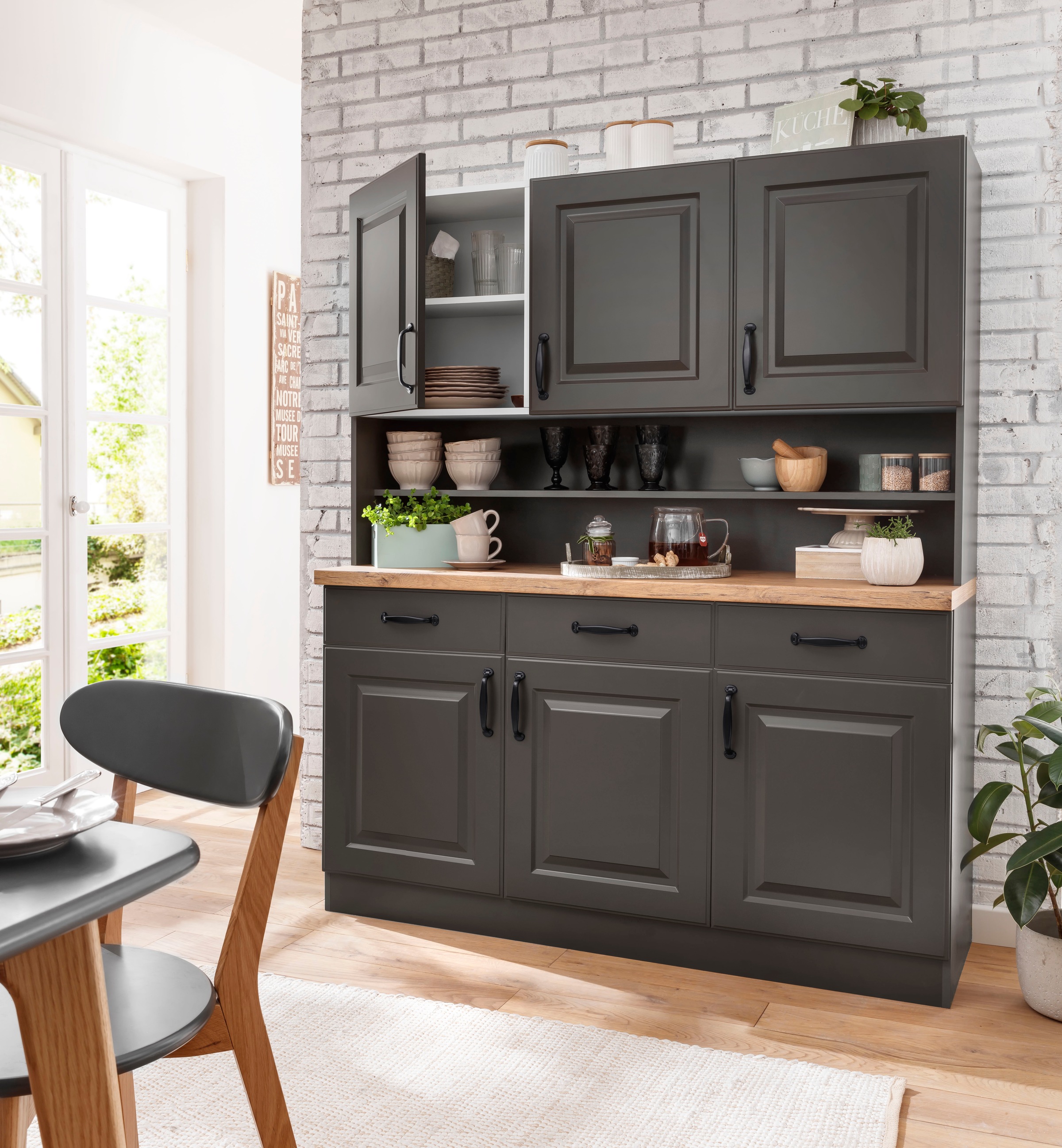 wiho Küchen Küchenbuffet »Erla« 150 cm breit mit Kassettenfront günstig online kaufen