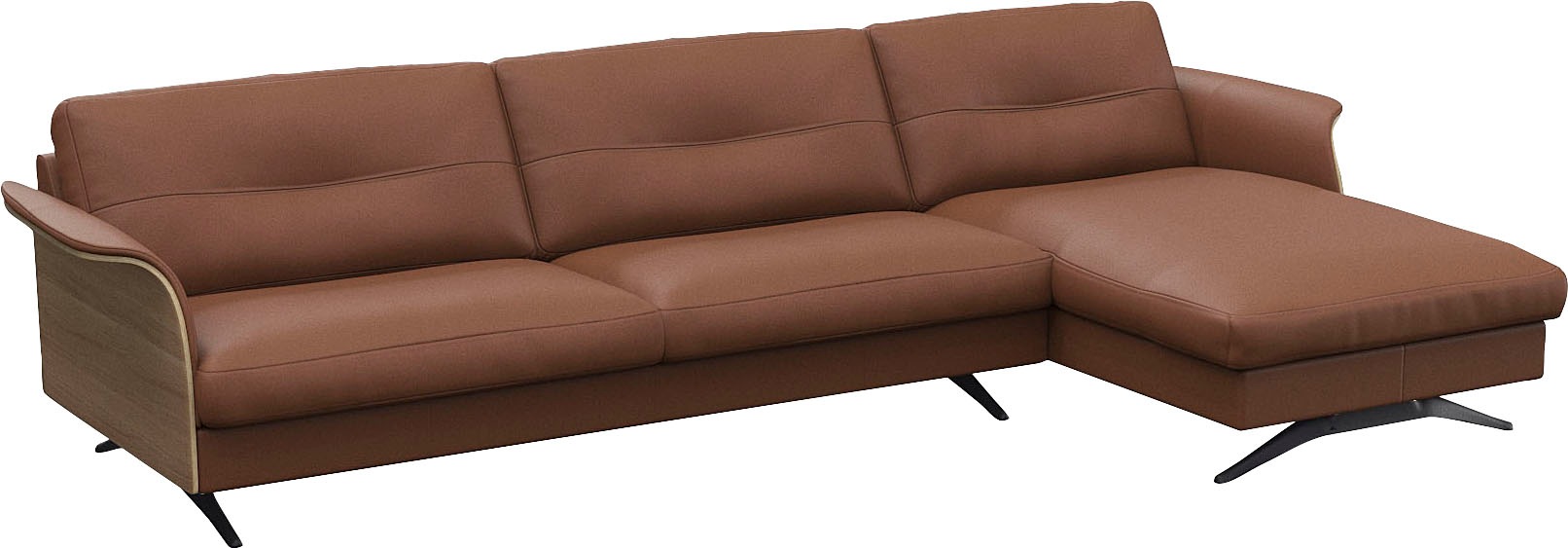 FLEXLUX Ecksofa »Glow, super bequem durch hochwertigem Sitzaufbau mit Federkern, L-Form«, Modernes skandinavisches Design