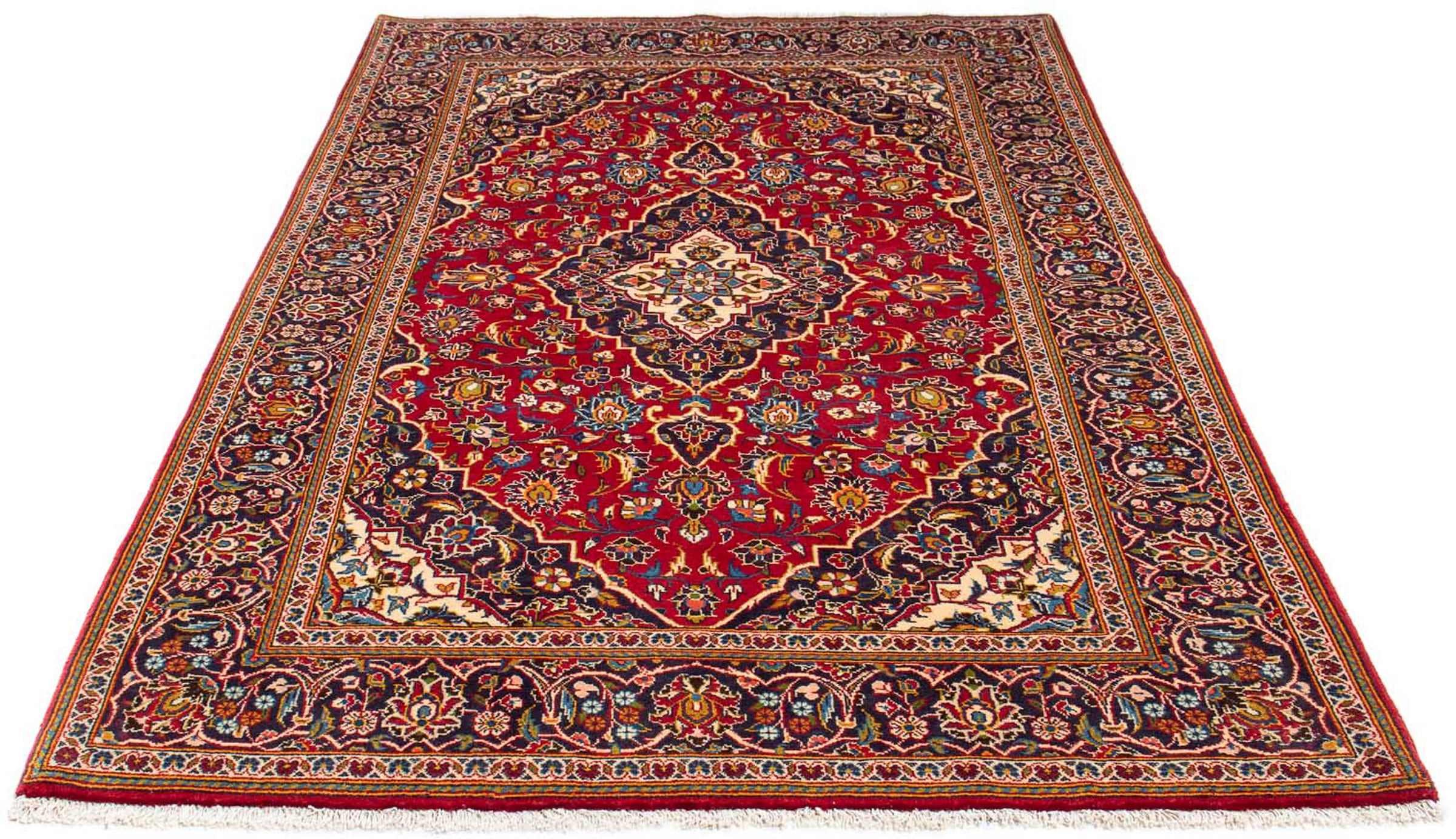 morgenland Orientteppich »Perser - Keshan - 226 x 137 cm - rot«, rechteckig günstig online kaufen
