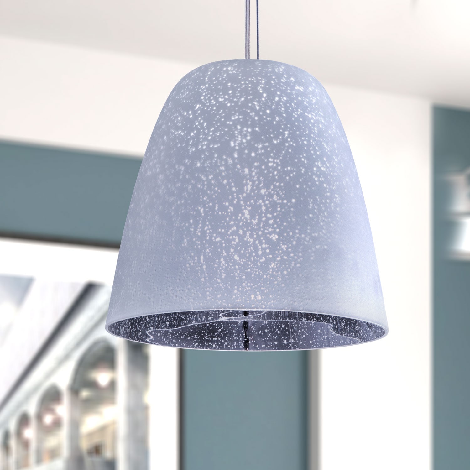 Paco Home Pendelleuchte »STARLET«, 1 flammig, Leuchtmittel E27 | ohne Leuchtmittel, Deckenlampe LED Glas Wohnzimmer Schlafzimmer Höhenverstellbar E27