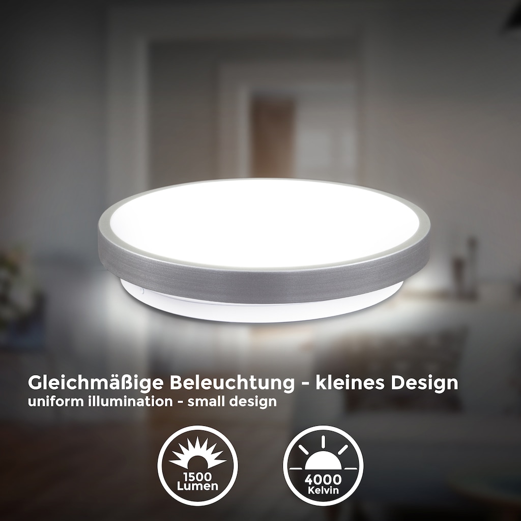 B.K.Licht LED Deckenleuchte, 1 flammig-flammig