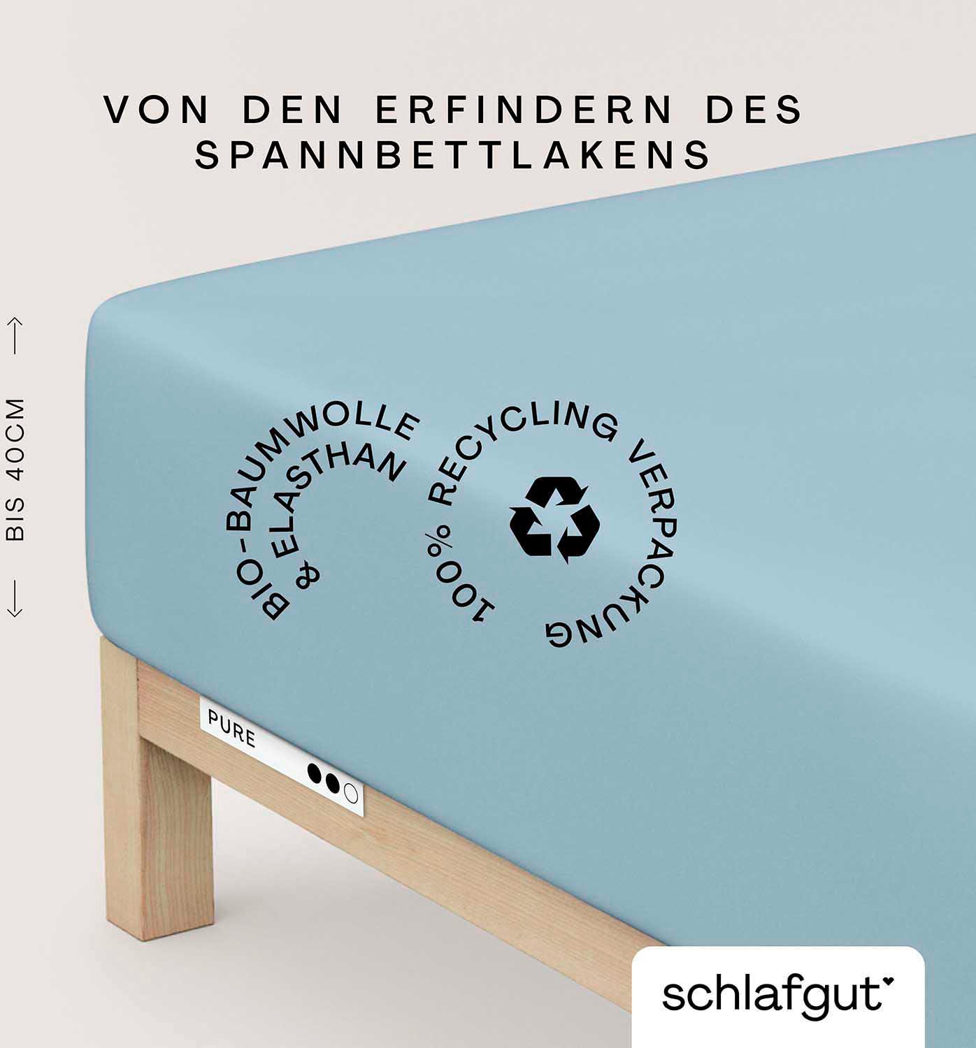 Schlafgut Spannbettlaken »PURE BOXSPRING in Gr. 90x200, 140x200 oder 180x20 günstig online kaufen