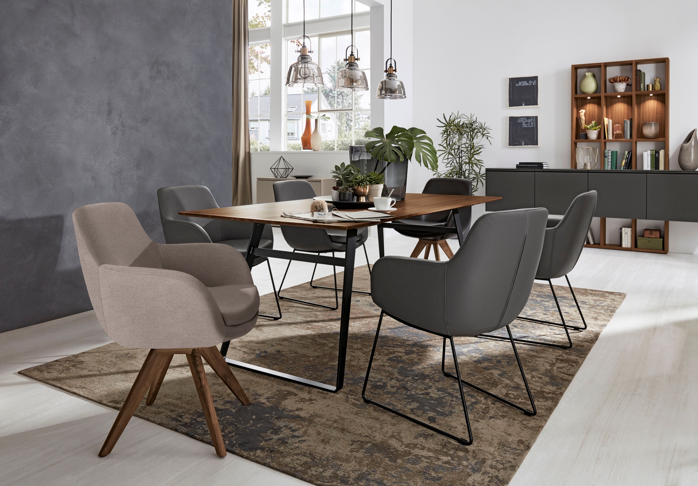 Musterring Esszimmerstuhl »Tavia« (Set) 2 Stk.Stativgestell Wildnussbaum, D günstig online kaufen