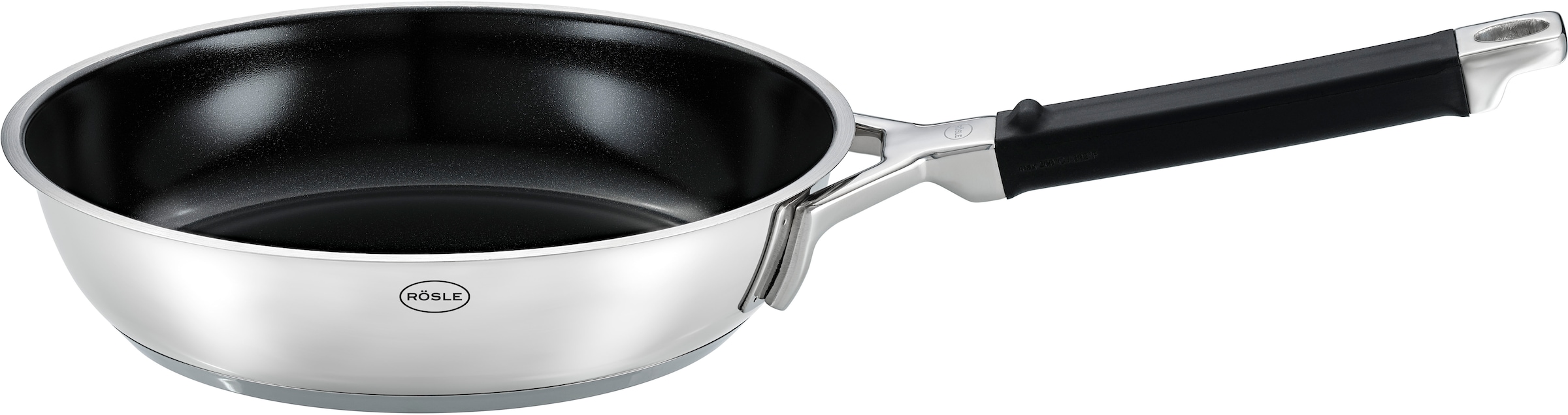 RÖSLE Bratpfanne »SILENCE PRO CeraPlus« Edelstahl 18/10 1 Stk. tlg. natürli günstig online kaufen