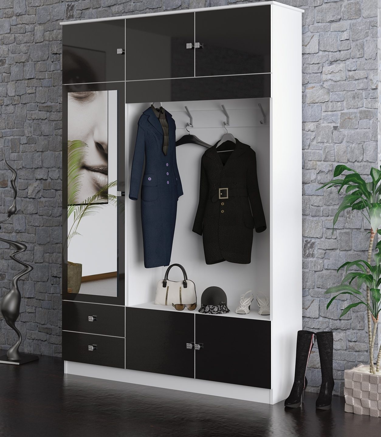 borchardt Möbel Garderobenschrank "Kompakta", Höhe 202 cm günstig online kaufen