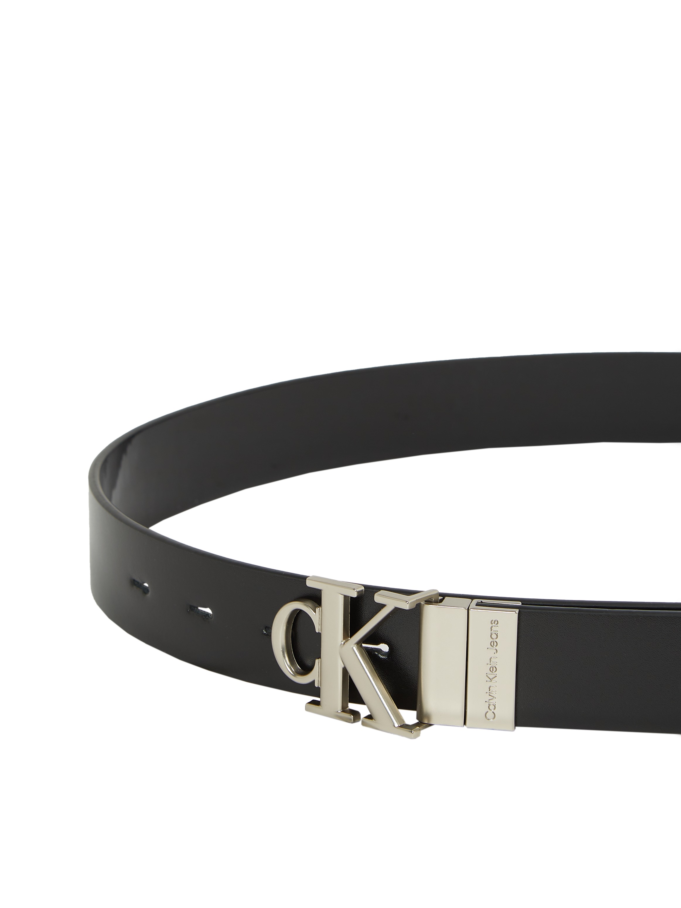 Calvin Klein Jeans Ledergürtel »MONO PL REV LTHR BELT 30MM«, Logoprägung am Verschluss
