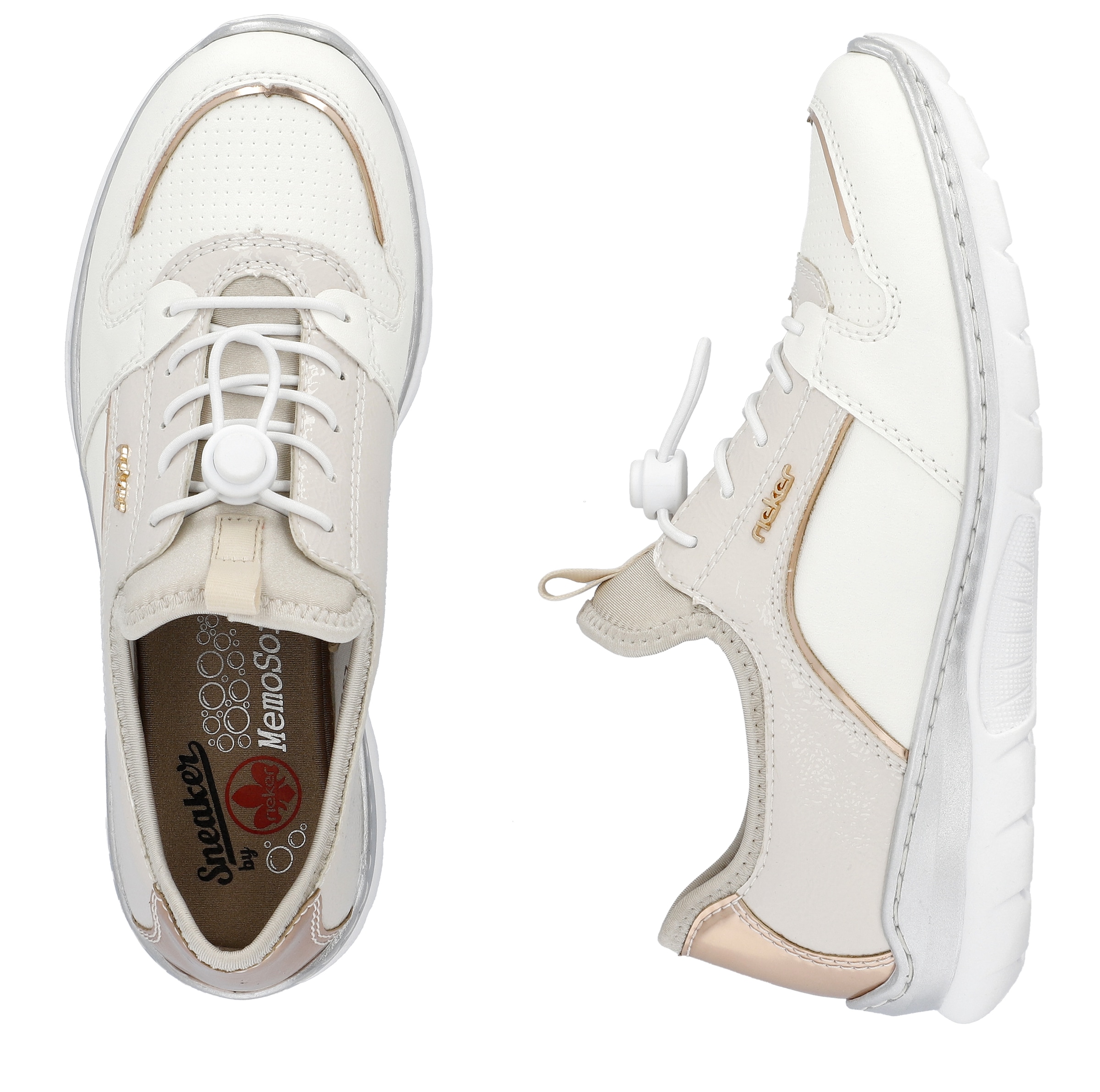 Rieker Slip-On Sneaker  Slipper, Schlupfschuh, Freizeitschuh mit Gummizug und Elastikeinstieg