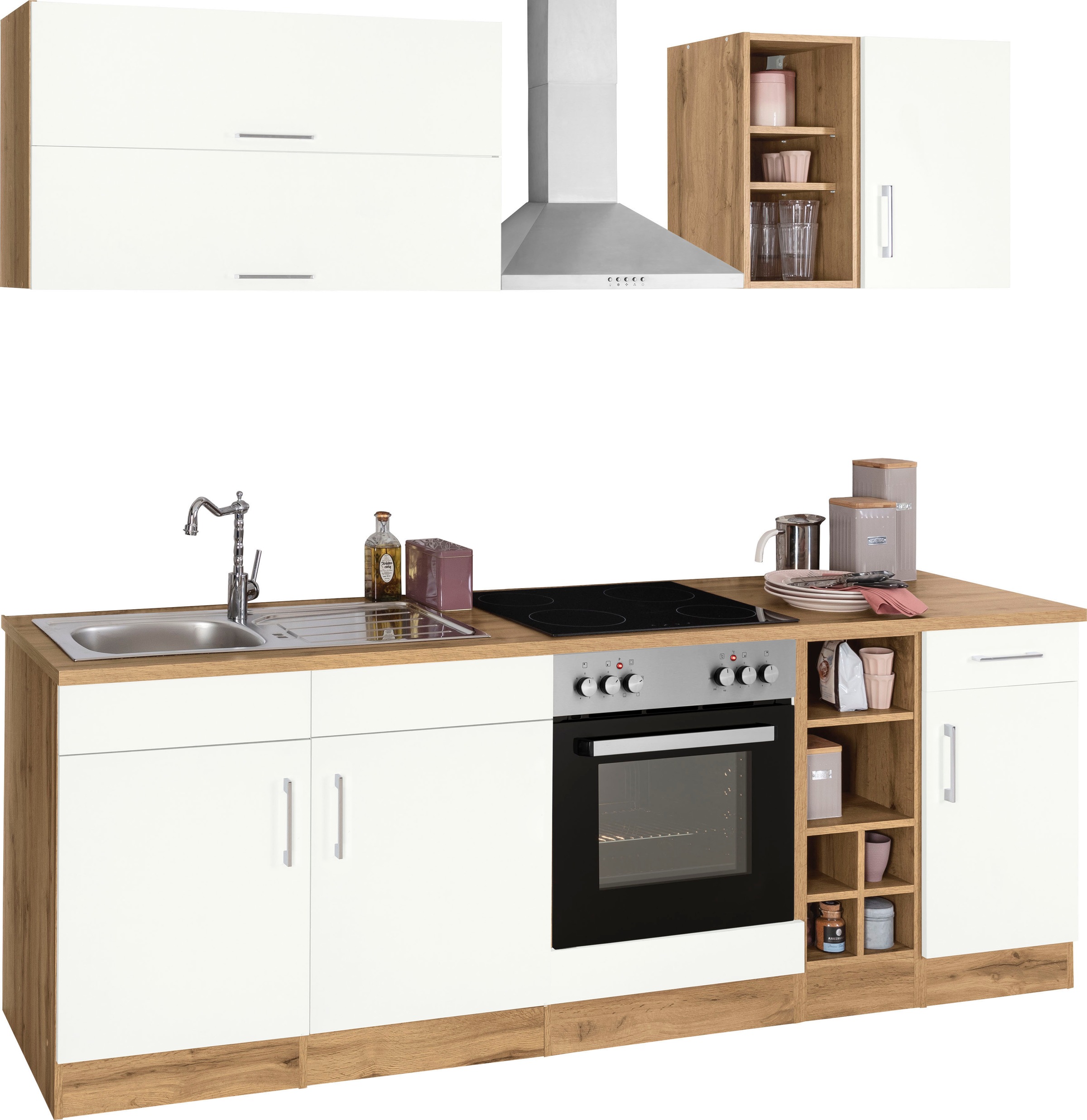 KOCHSTATION Küchenzeile »KS-Colmar«, ohne E-Geräte, Breite 240 cm