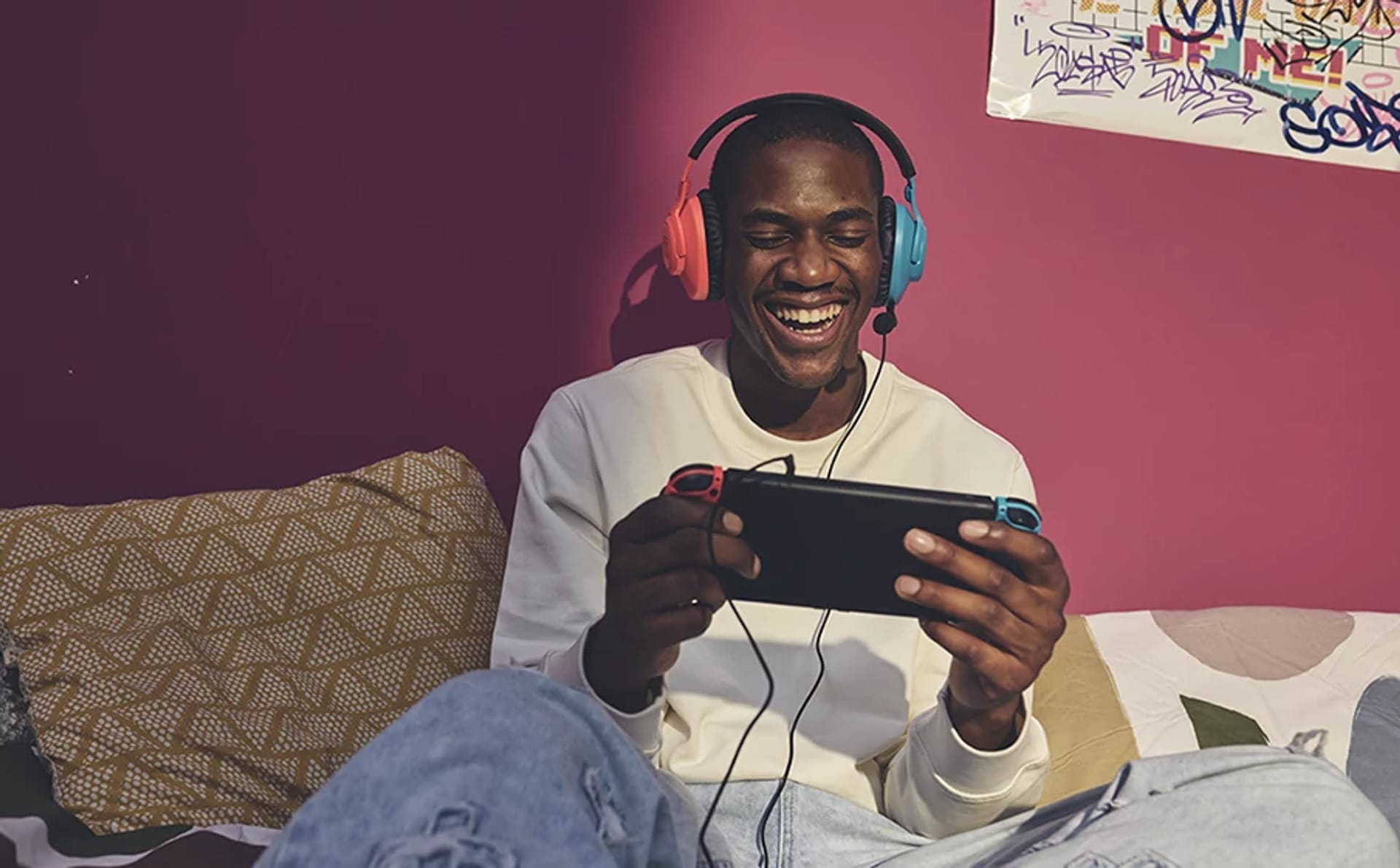 JBL Gaming-Headset »Quantum 100N«, Mikrofon abnehmbar-Stummschaltung, JBL QuantumSOUND Signatur, abnehmbares Mikrofon mit Stummschaltung