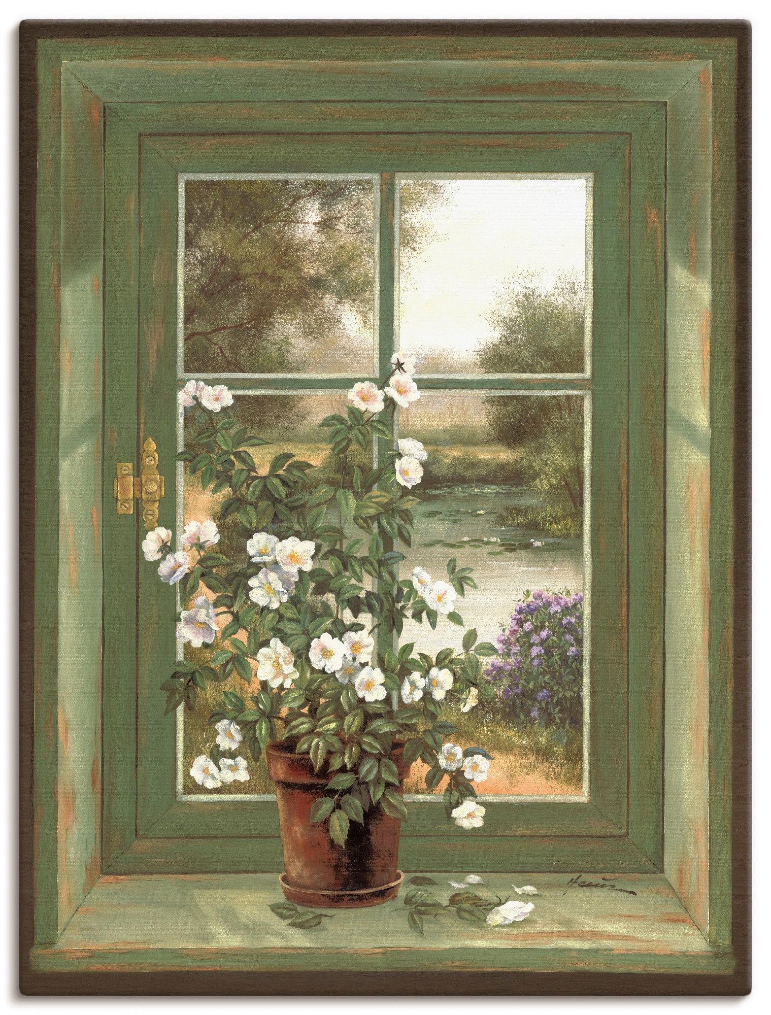 Artland Wandbild »Wildrosen am Fenster« Arrangements 1 Stk. tlg. als Alubil günstig online kaufen