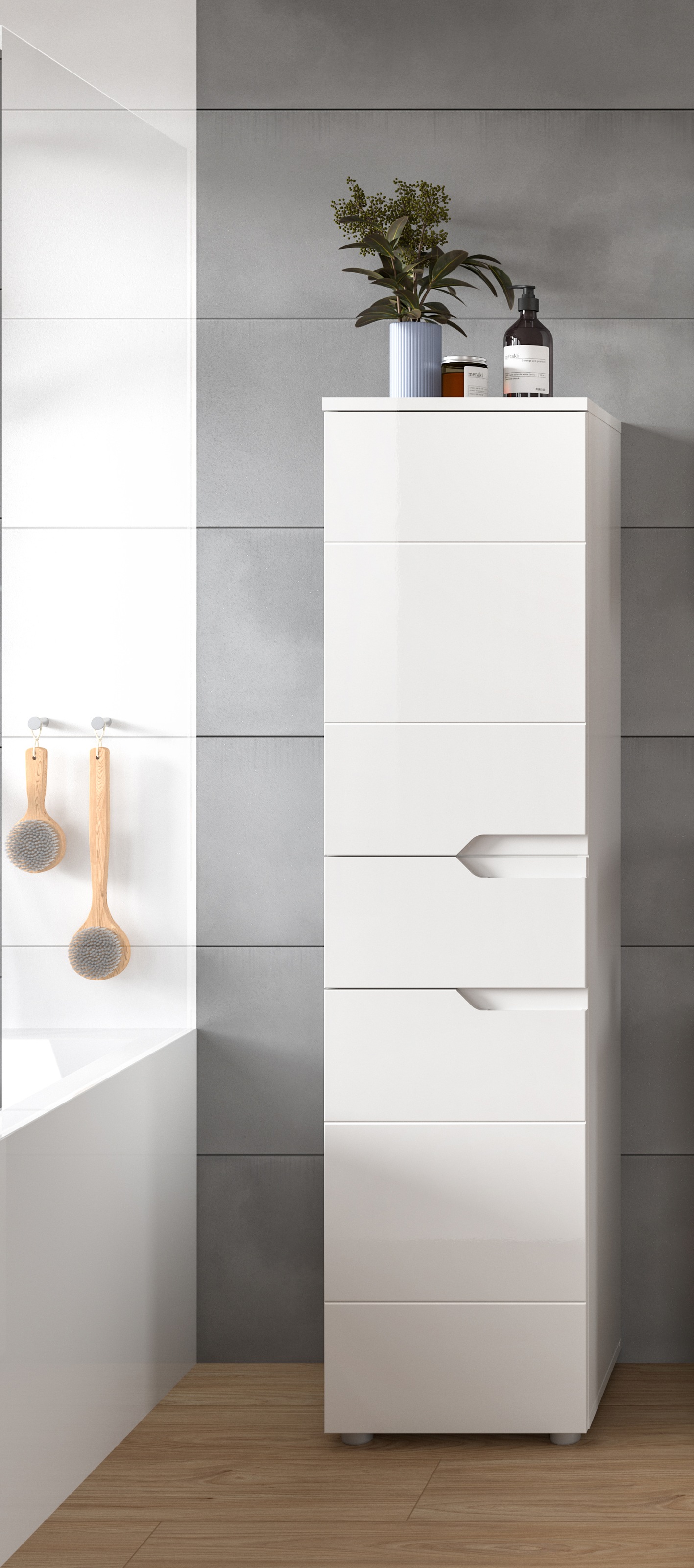 INOSIGN Midischrank "CAPRI, Höhe 151cm, 2 Türen mit Soft-Close-Funktion, 1 günstig online kaufen