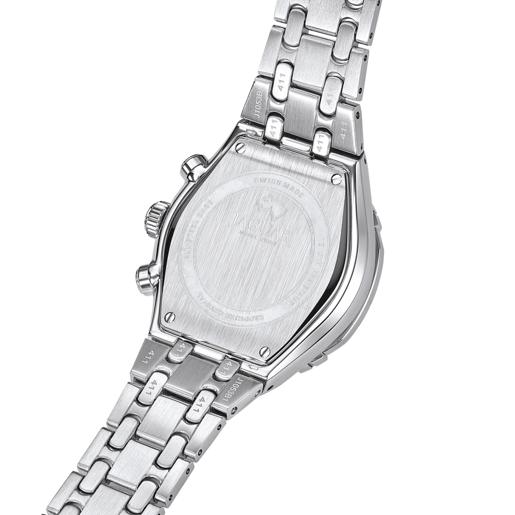 Jaguar Chronograph »Diplomatic« Quarzuhr, Armbanduhr, Damenuhr, Swiss Made, Edelstahlarmband, analog