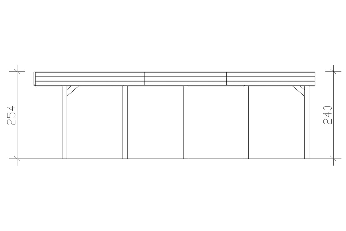 Skanholz Doppelcarport »Friesland«, 514 cm, grün