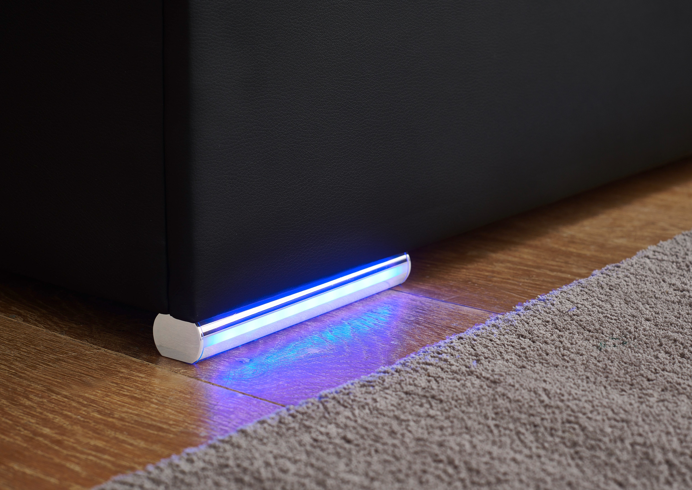 meise.möbel Boxbett »Candela inkl. Bettkasten, Topper & LED-Beleuchtung an Kopfteil & Füßen«