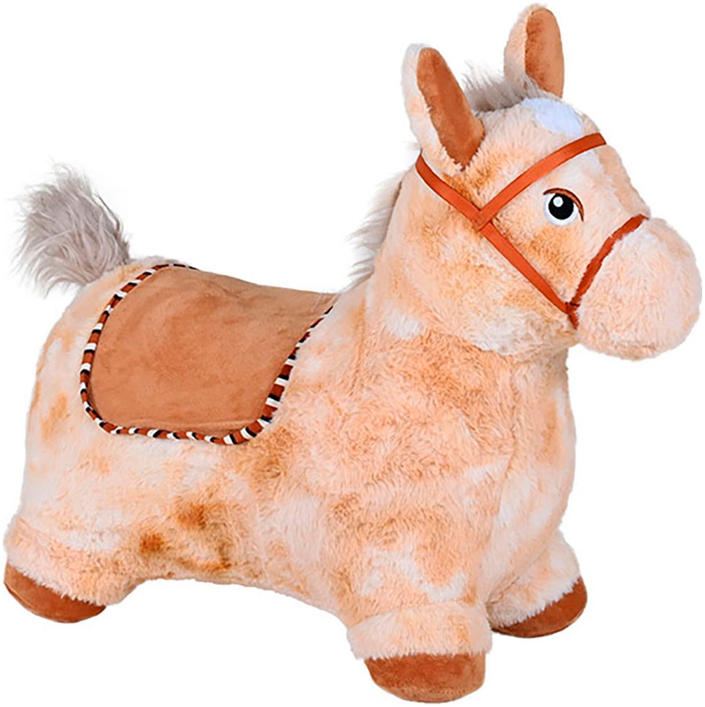 Knorrtoys® Hüpftier »Pferd beige«, inkl. Luftpumpe, mit Kuschelbezug