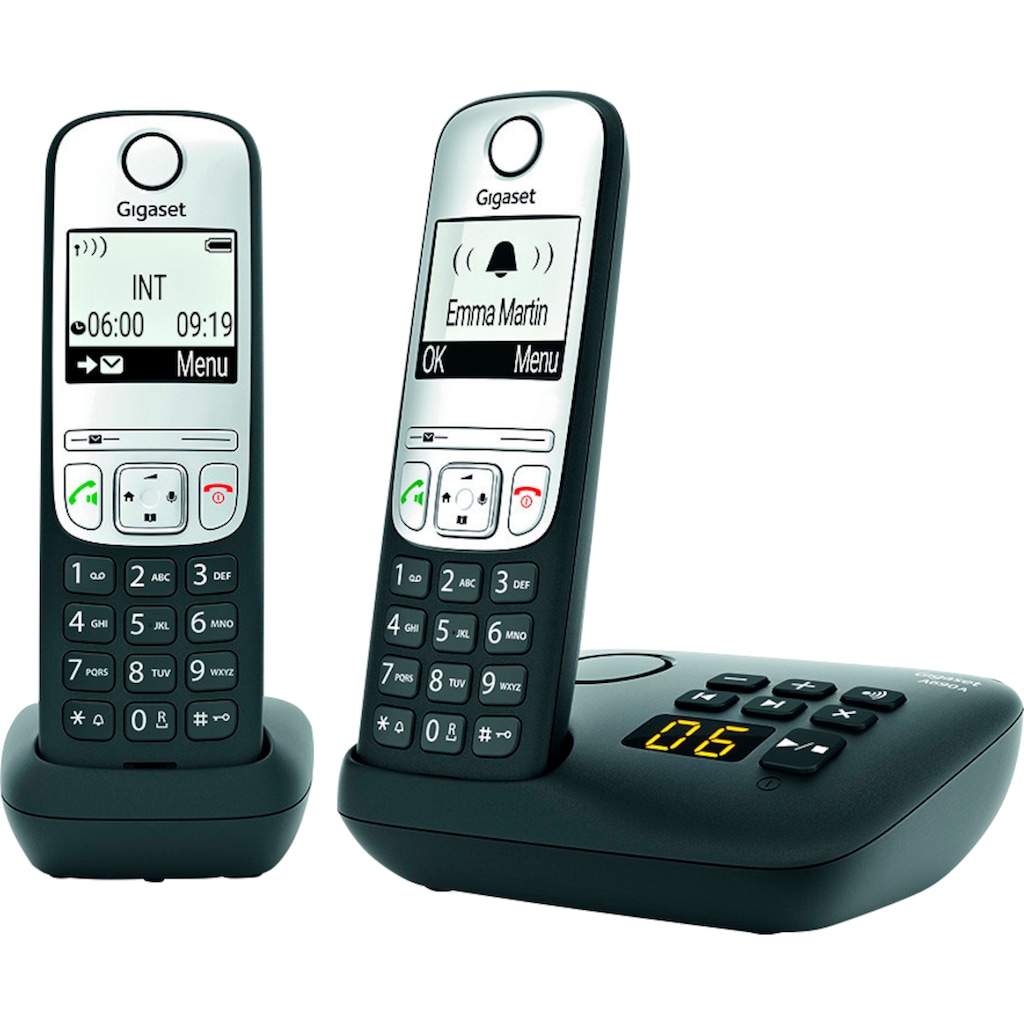 Gigaset Schnurloses DECT-Telefon »A690A Duo«, (Mobilteile: 2)